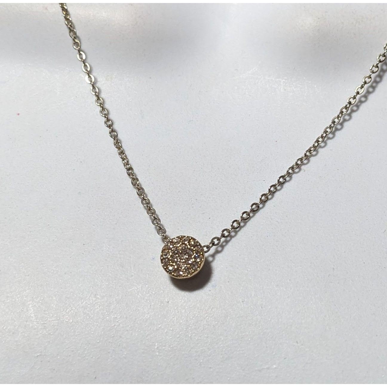 Other Minimalist Silver And Gold Rhinestone Pendant Necklace Size ONE SIZE - 10 Thumbnail