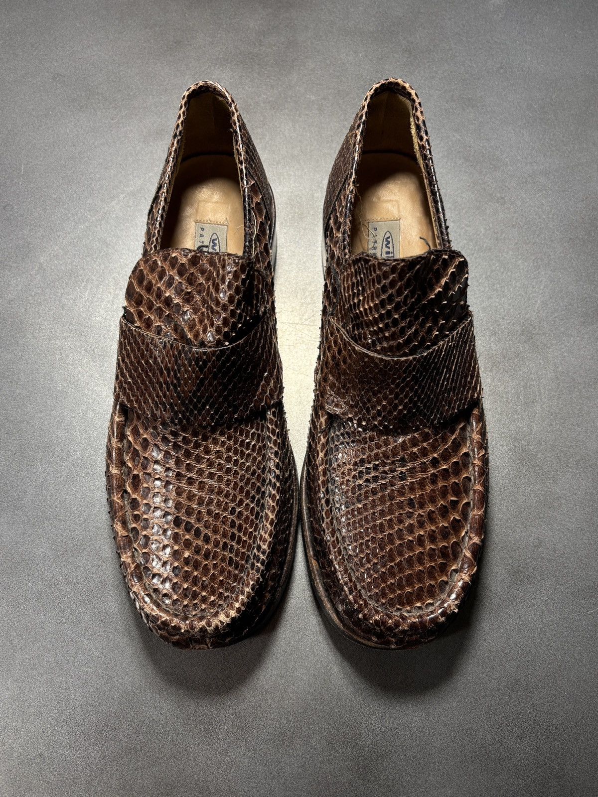 Vintage Vintage Snakeskin Loafers willbe Patrick Cox Italy Penny 90s Size US 8.5 / EU 41-42 - 7 Thumbnail