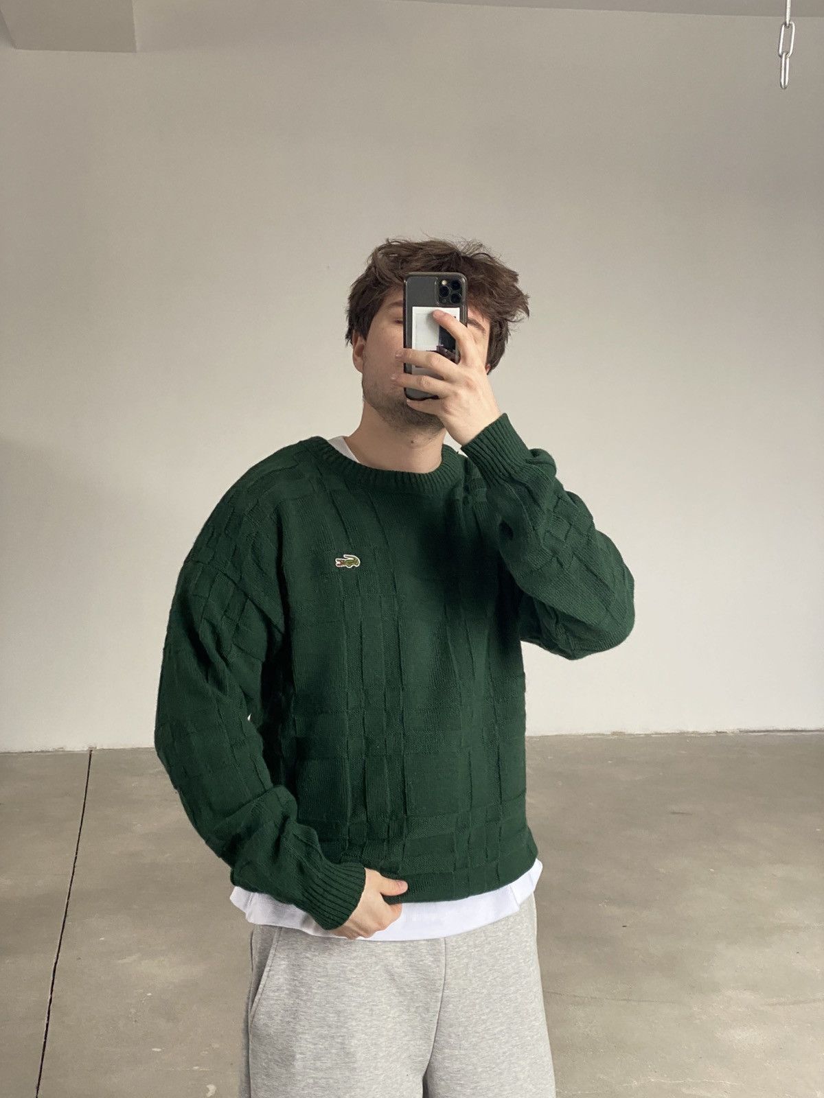 Lacoste Vintage Lacoste Knit Wool Sweater Size US L / EU 52-54 / 3 - 3 Thumbnail