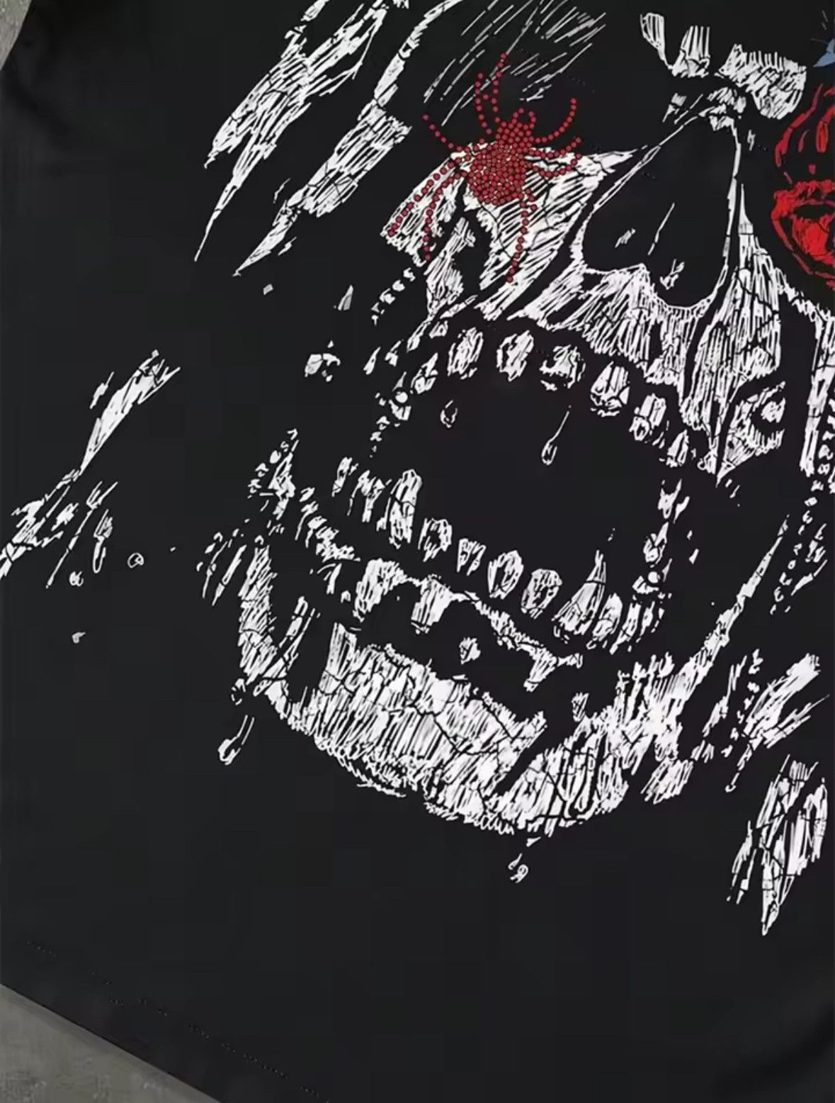 Other Y2K Streetwear Punk Skull Long Sleeve T-Shirt Graphic Tees Size US L / EU 52-54 / 3 - 3 Thumbnail
