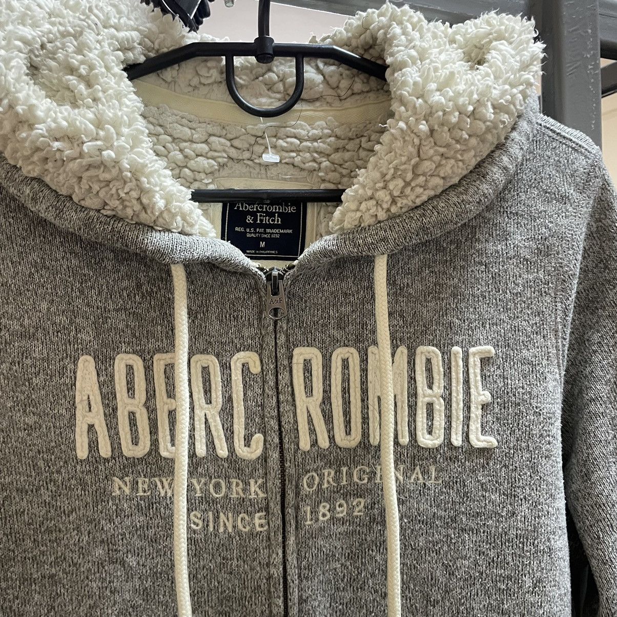If Six Was Nine × Japanese Brand × Le Grande Bleu (L.G.B.) Vintage Abercrombie and Fitch Faux Fur Zipper Hoodie Size M / US 6-8 / IT 42-44 - 2 Thumbnail