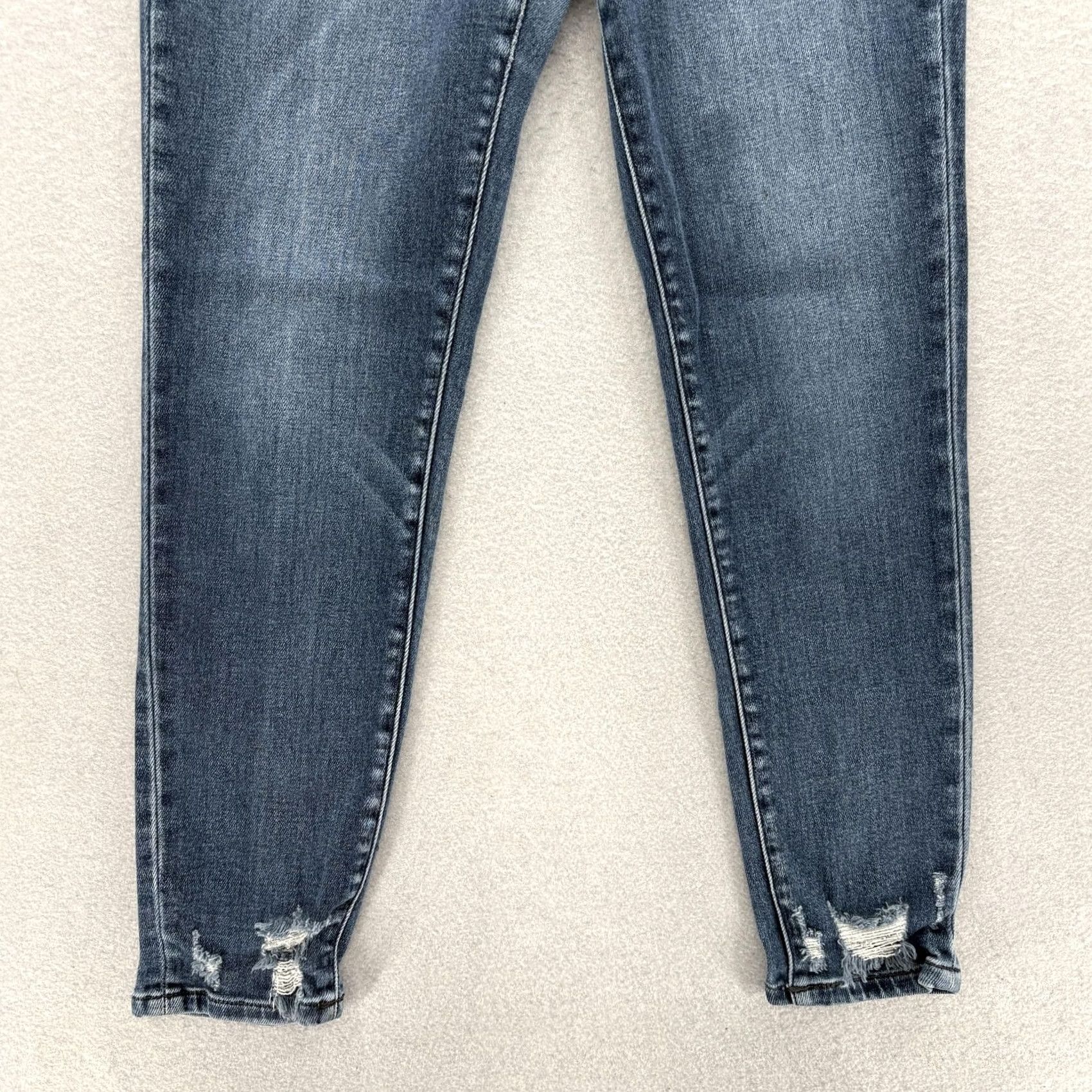 Vintage Buckle BKE Stella High Rise Ankle Skinny Jeans Womens 28 Blue Distressed Stretch Size 28" / US 6 / IT 42 - 3 Thumbnail