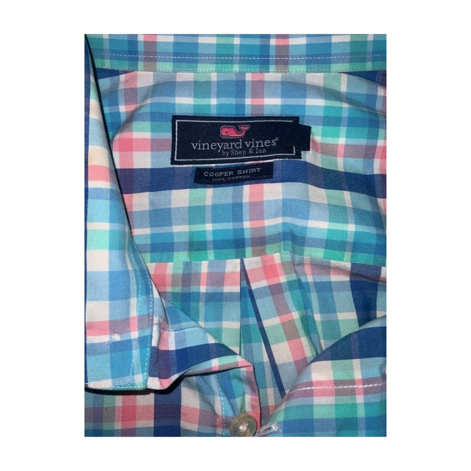 Vineyard Vines Vineyard Vines Blue Plaid Button Up Cooper Shirt Size XL Size US XL / EU 56 / 4 - 2 Thumbnail