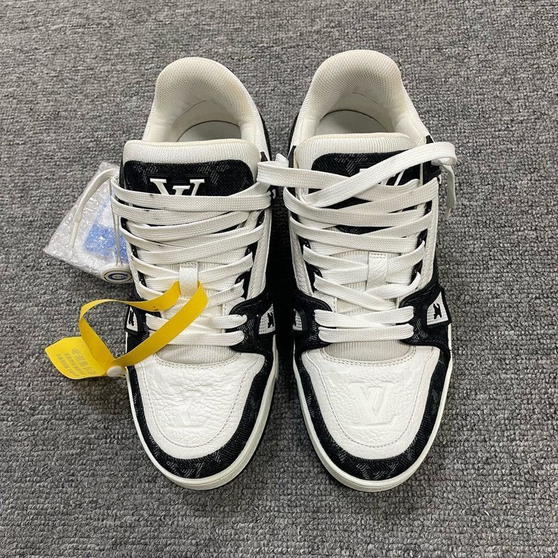 Louis Vuitton Louis Vuitton Panda Trainer Low-Top Sneakers -2508 Size US 7.5 / EU 40-41 - 2 Thumbnail