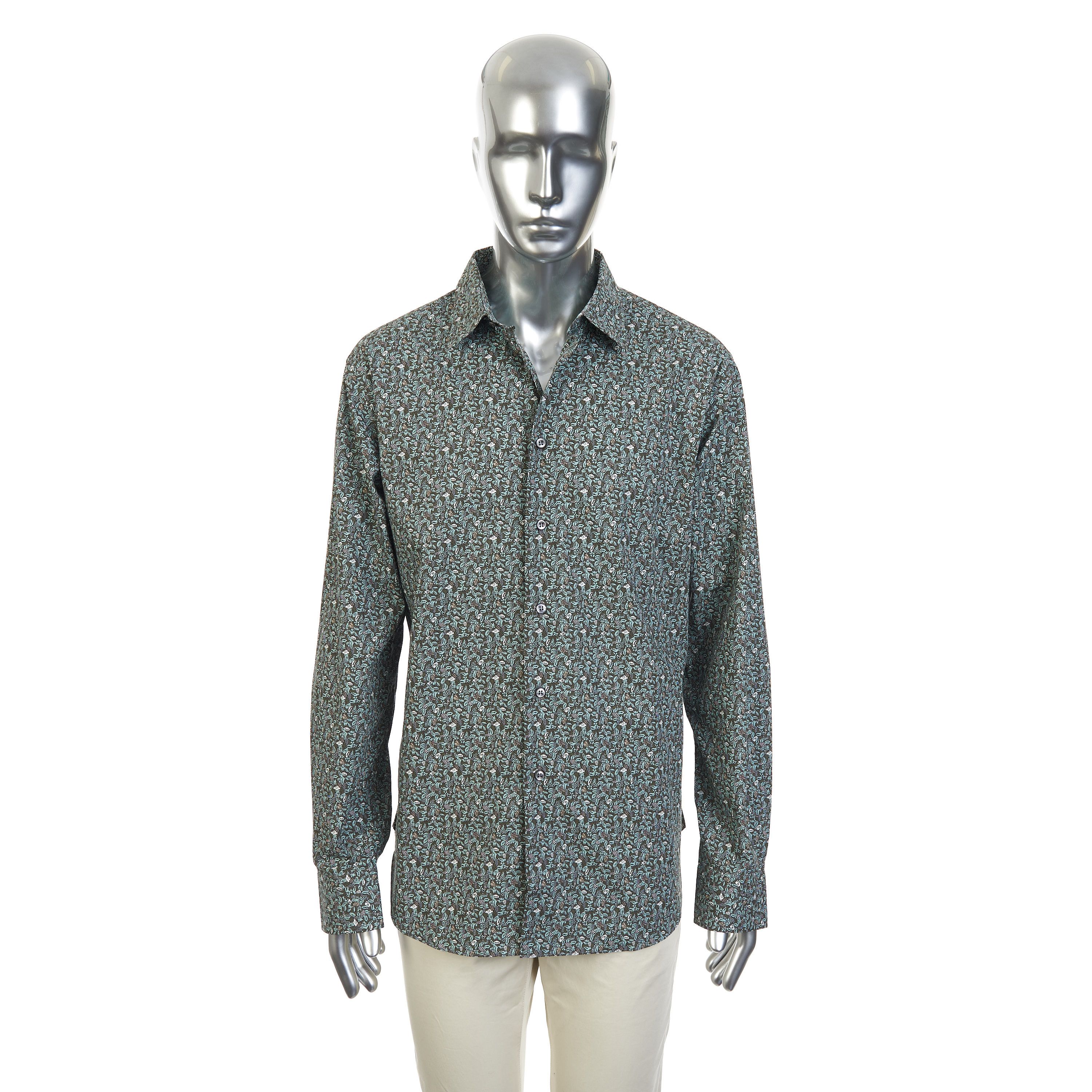 Brioni Multicolour Print Long Sleeve Shirt Size US XL / EU 56 / 4 - 1 Thumbnail