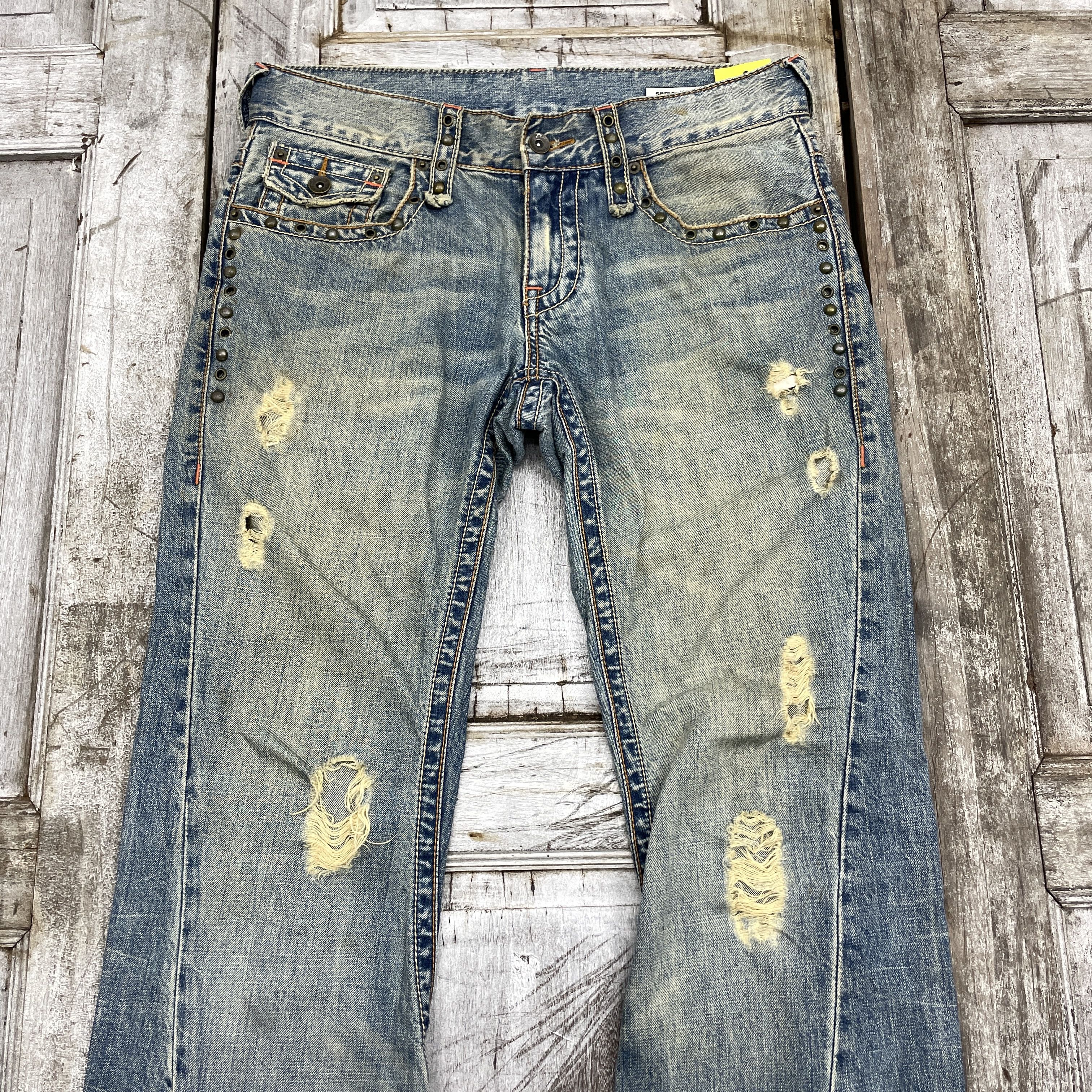 Japanese Brand Japanese SemanticDesign Distressed BootCut Jeans-wc301 Jeans Size US 33 - 3 Thumbnail