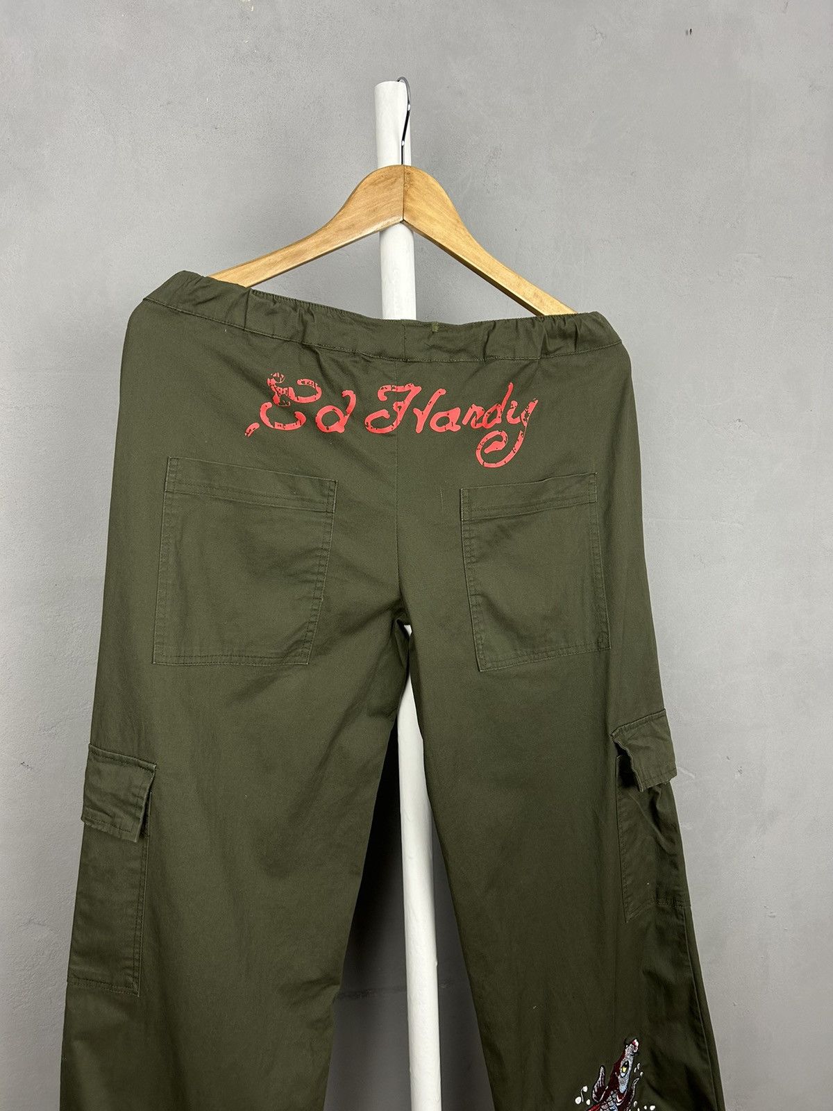 Ed Hardy CRAZY Ed hardy Cargo Pants Baggy joggers big Logo Size US 31 - 4 Thumbnail