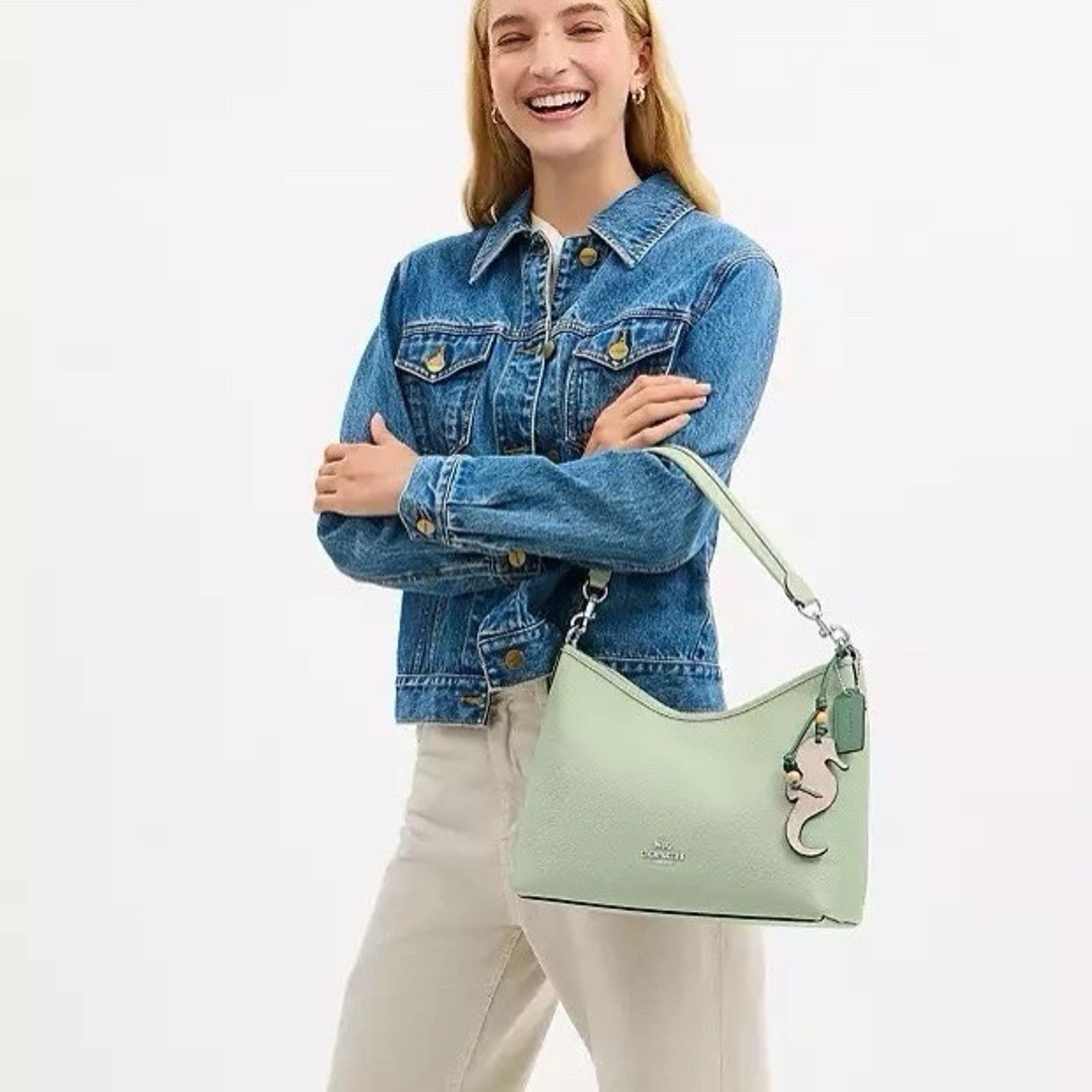 Coach NWT Coach Laurel Shoulder Bag Seahorse Charm CBH82 Size ONE SIZE - 9 Thumbnail