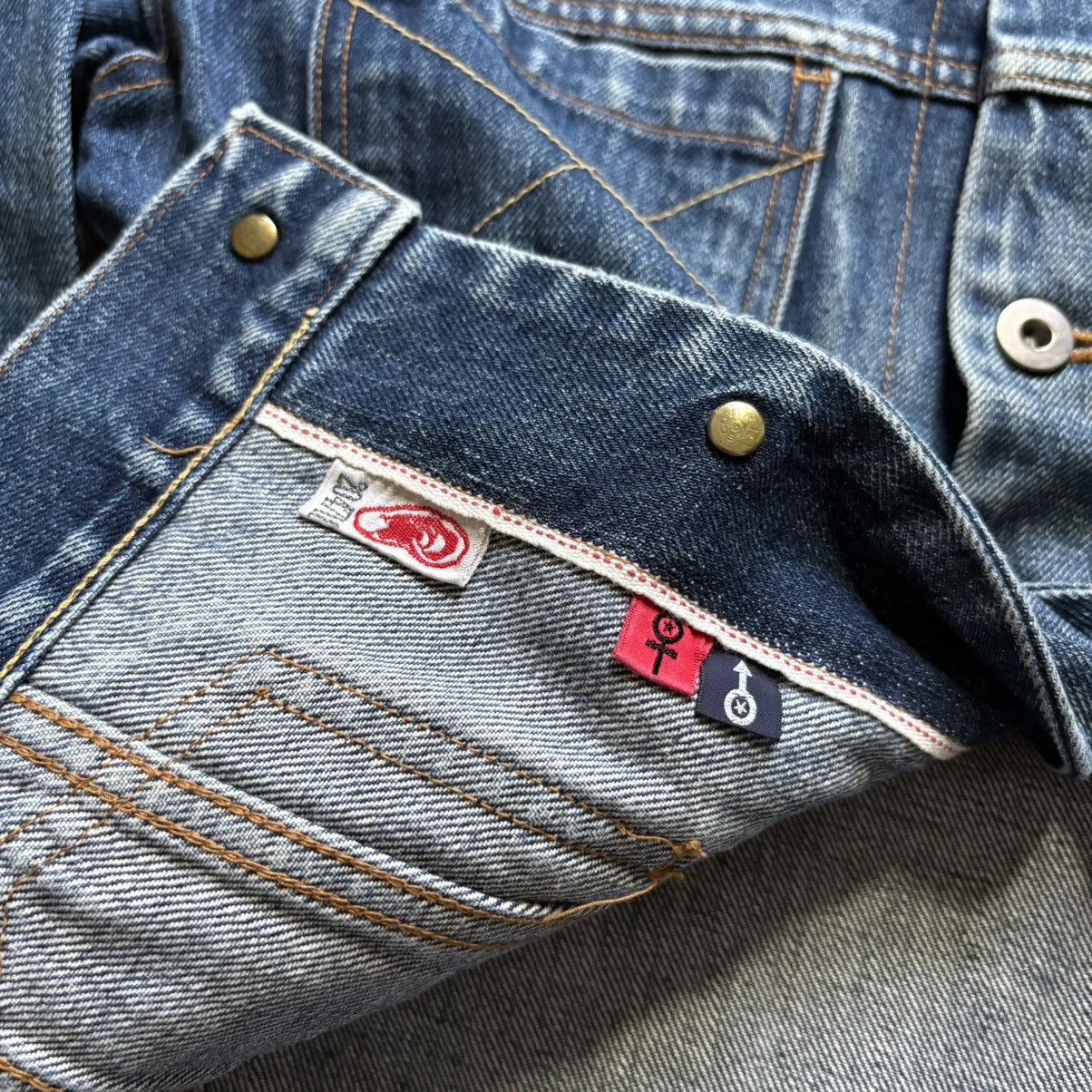 20471120 20471120 Double Sex 6 Pocket Distressed Denim Jacket Blue Size US S / EU 44-46 / 1 - 9 Thumbnail