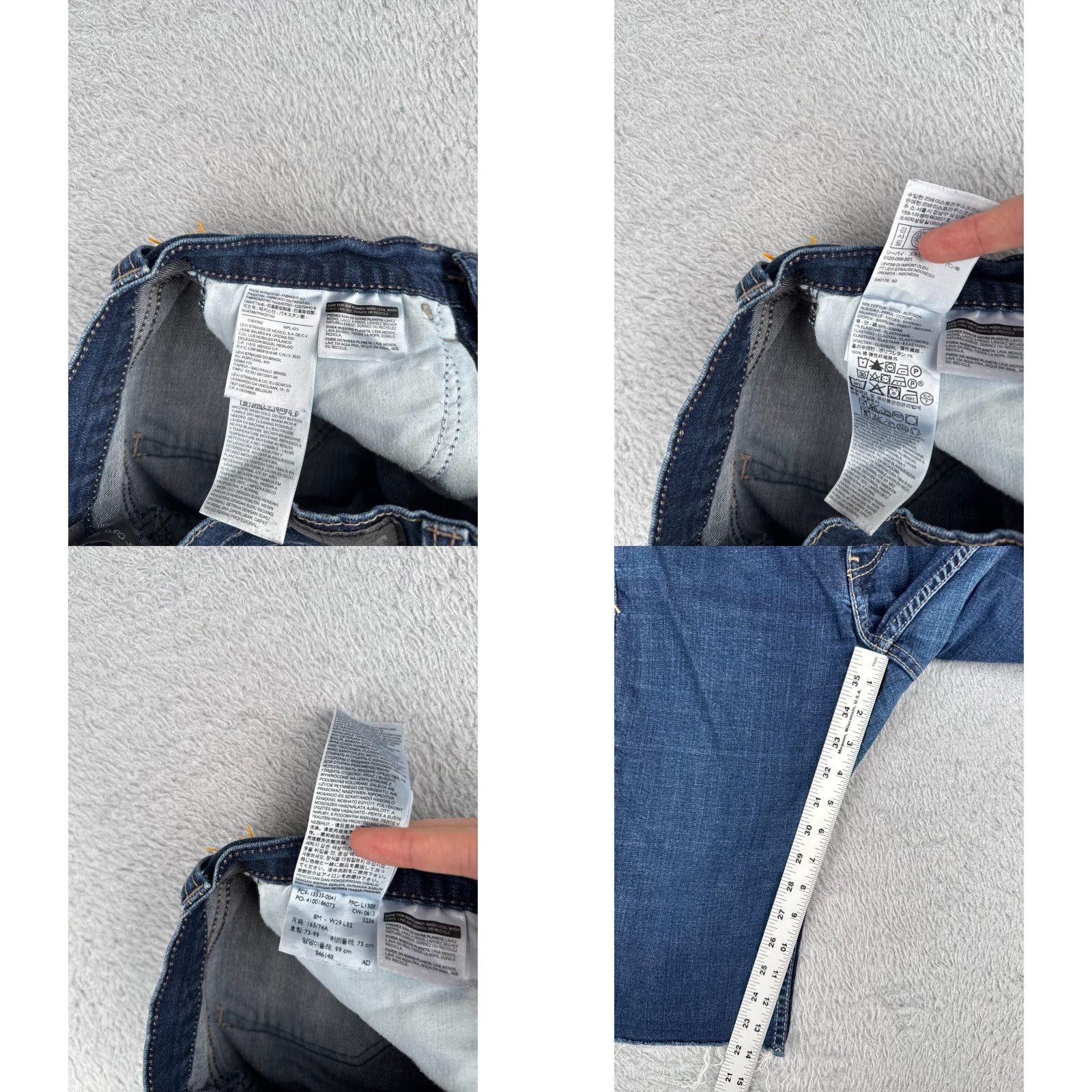 Levi's VINTAGE Levis Shorts Women 8 Blue Denim Cutoff 529 Curvy Low Rise Cotton Blend 28x14 Size 30" / US 8 / IT 44 - 8 Thumbnail