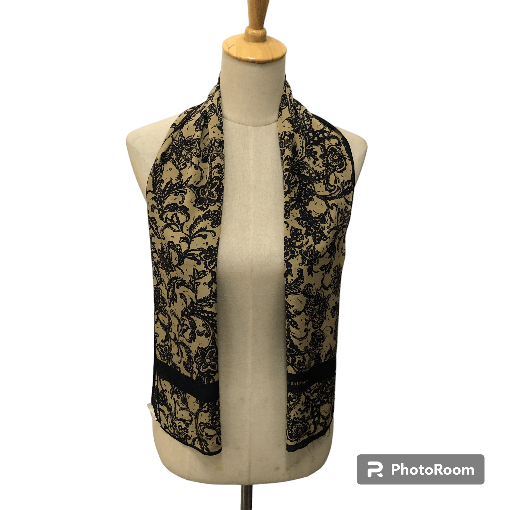 Pierre Balmain Pierre Balmain Floral Silk Stole Silk Scarf M1089 Size ONE SIZE - 1 Thumbnail