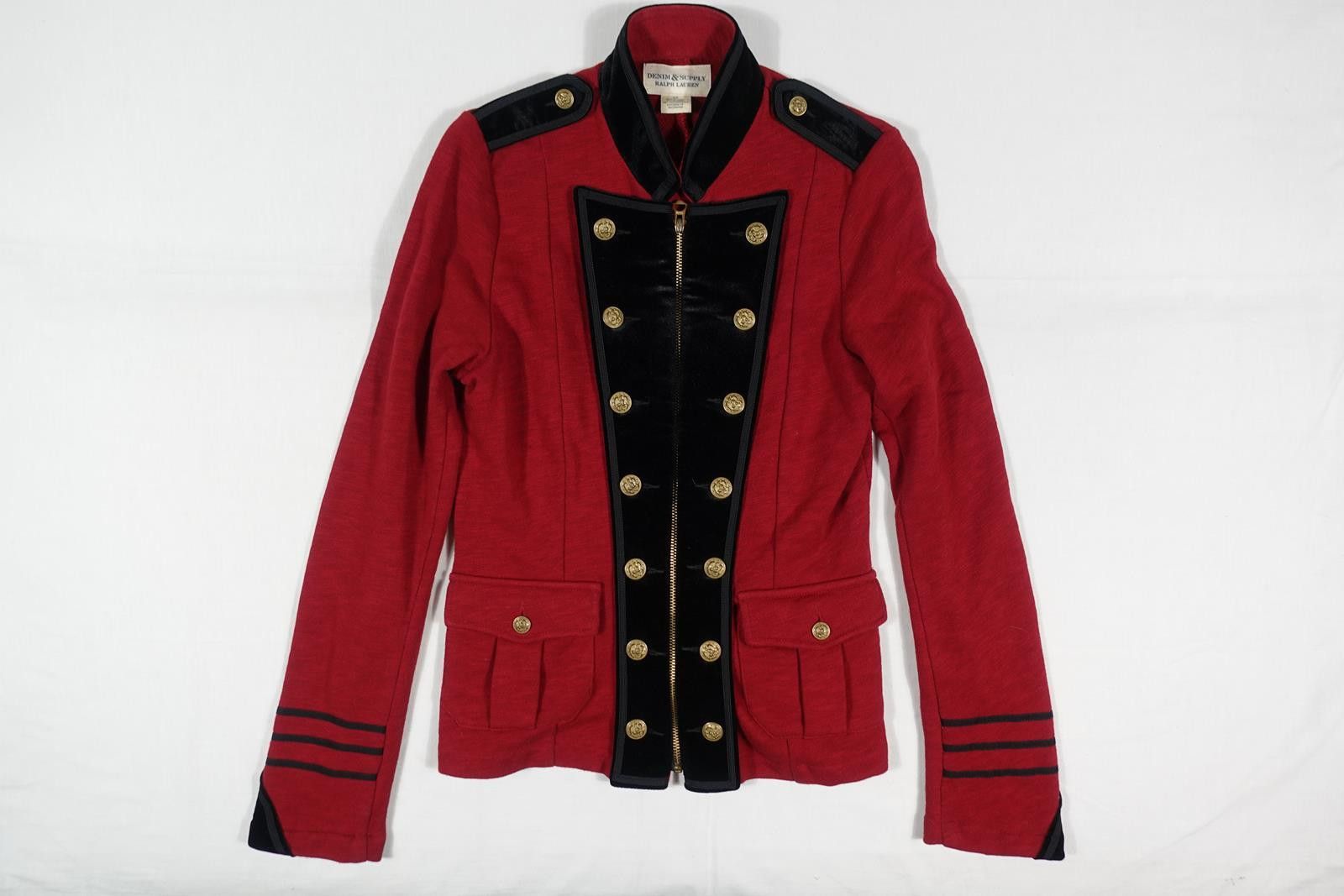 Denim & Supply Military Jacket Small Ralph Lauren Officer buy Blazer Hussar Red