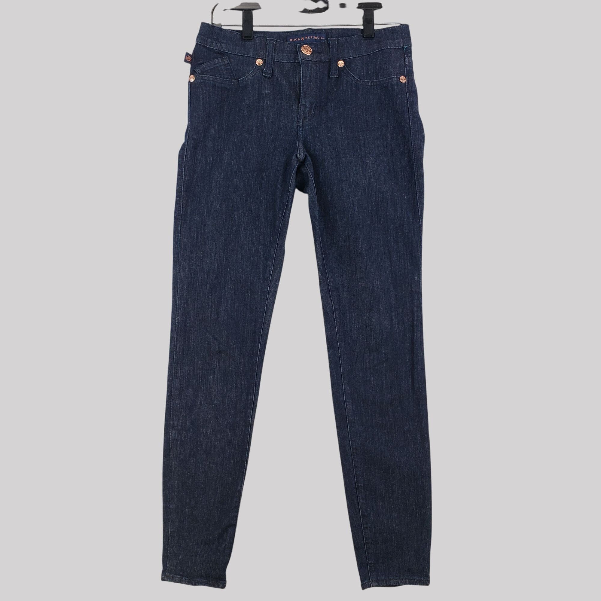 Rock & Republic Rock & Republic Womens Dark Wash Skinny Jeans Size 6 Size 28" / US 6 / IT 42 - 1 Thumbnail