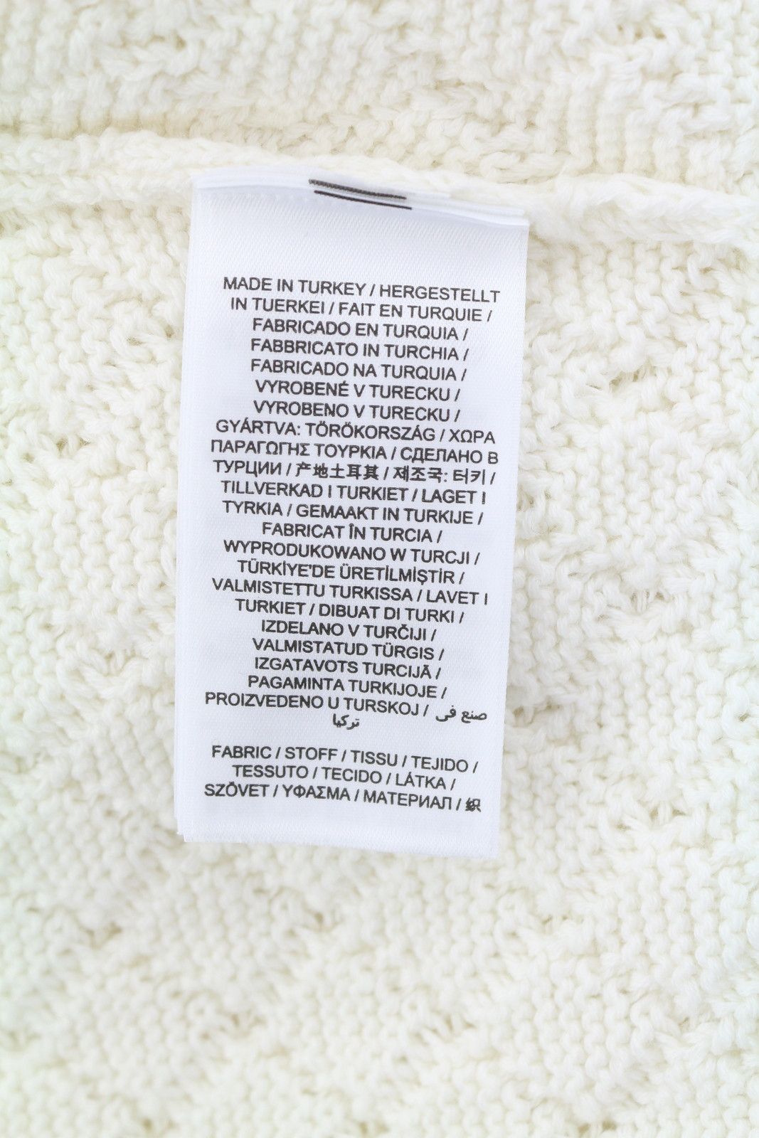 Gant TEXTURE V-NECK M Eggshell Loose Jumper 87224 Size M / US 6-8 / IT 42-44 - 8 Thumbnail