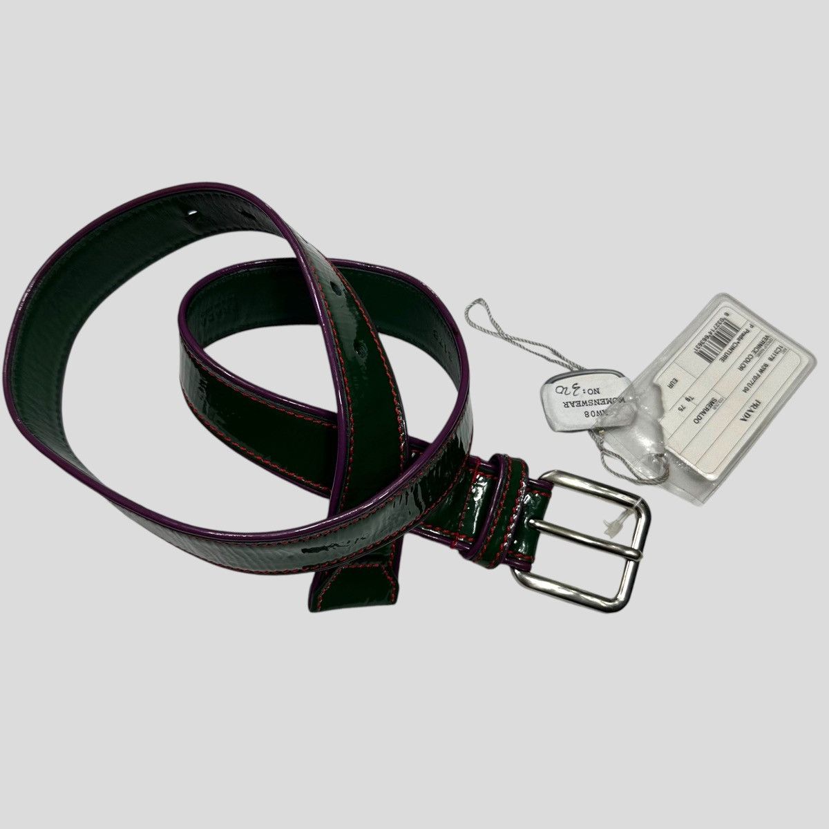 Prada Prada AW08 Vernice Patent Leather Buckle Belt - S Size ONE SIZE - 4 Thumbnail