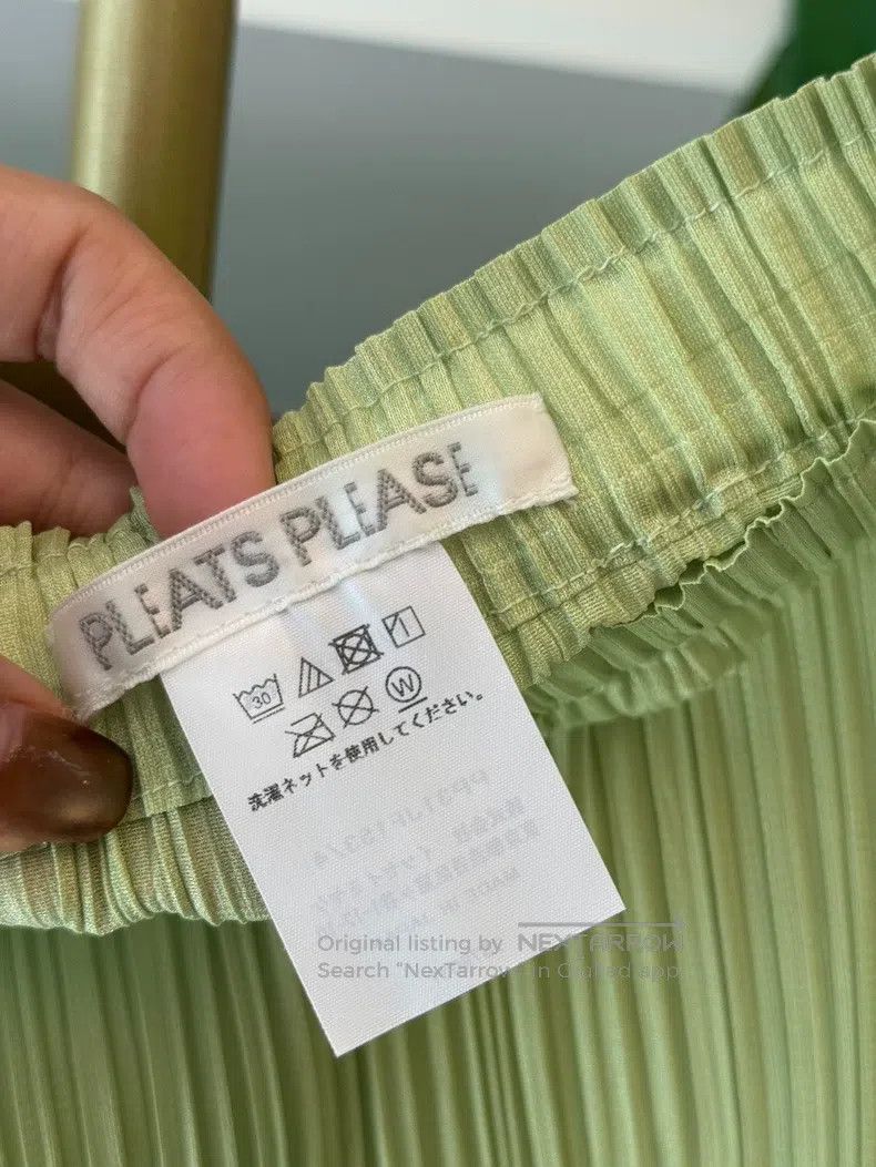 Issey Miyake Issey Miyake Avocado Green Straight - Leg Pants Size 26" / US 2 / IT 38 - 2 Thumbnail