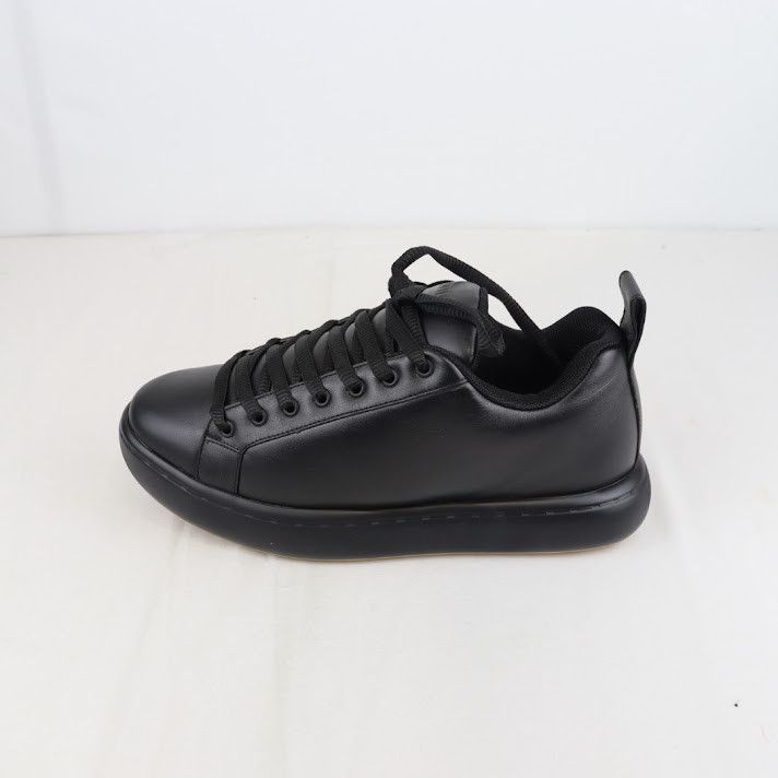 Bottega Veneta o1rshd1 Tennis Calf Leather Sneakers in Black Size US 10 / EU 43 - 10 Thumbnail