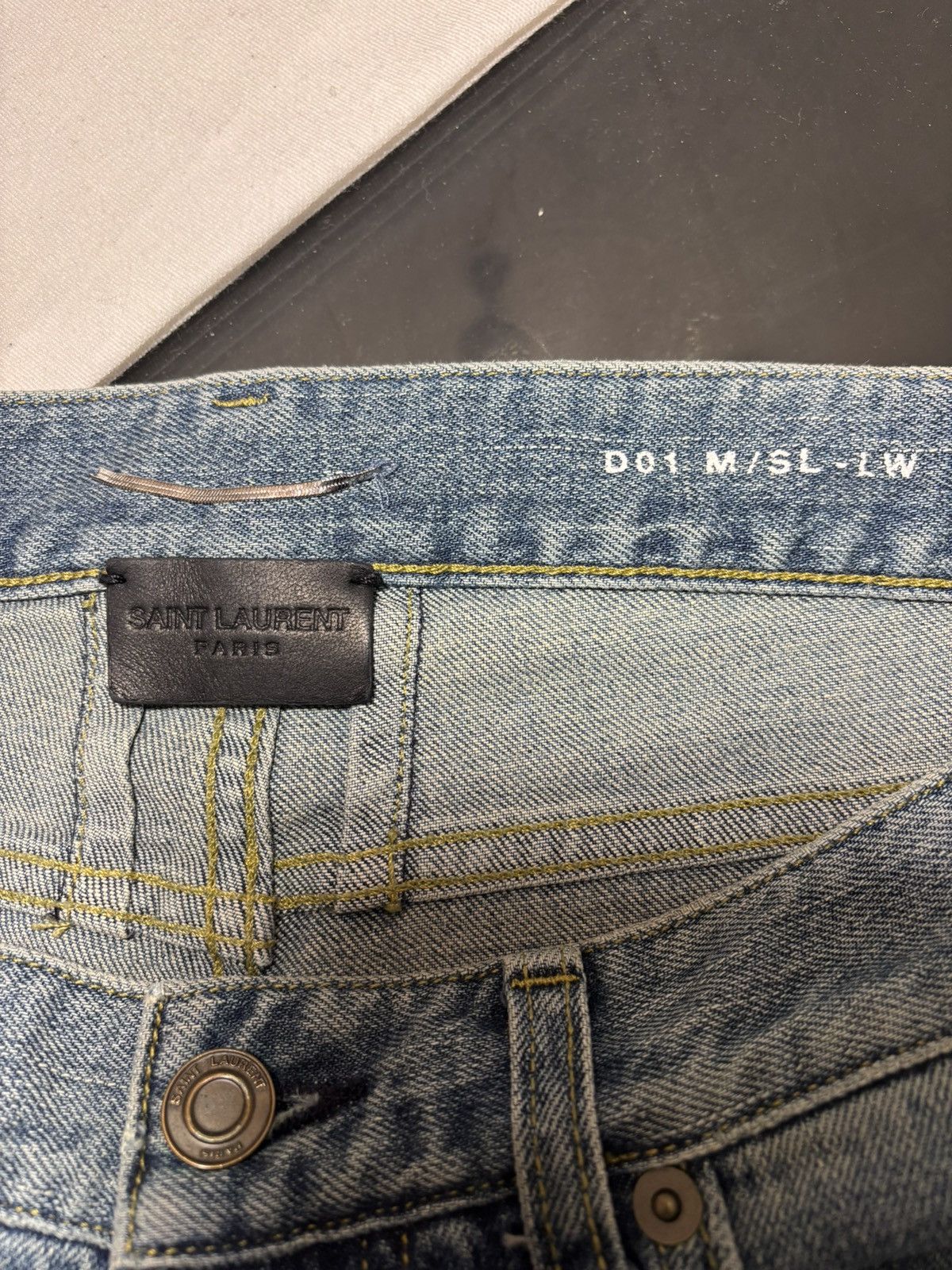Saint Laurent Paris Title: Saint Laurent Paris 2014 D01 M/SL-LW Destroyed Jeans Size US 28 / EU 44 - 3 Thumbnail