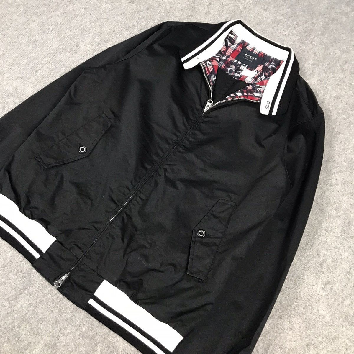 Beams Plus × Japanese Brand BEAMS HEART JAPAN BOMBER BLACK JACKET Size US M / EU 48-50 / 2 - 5 Thumbnail