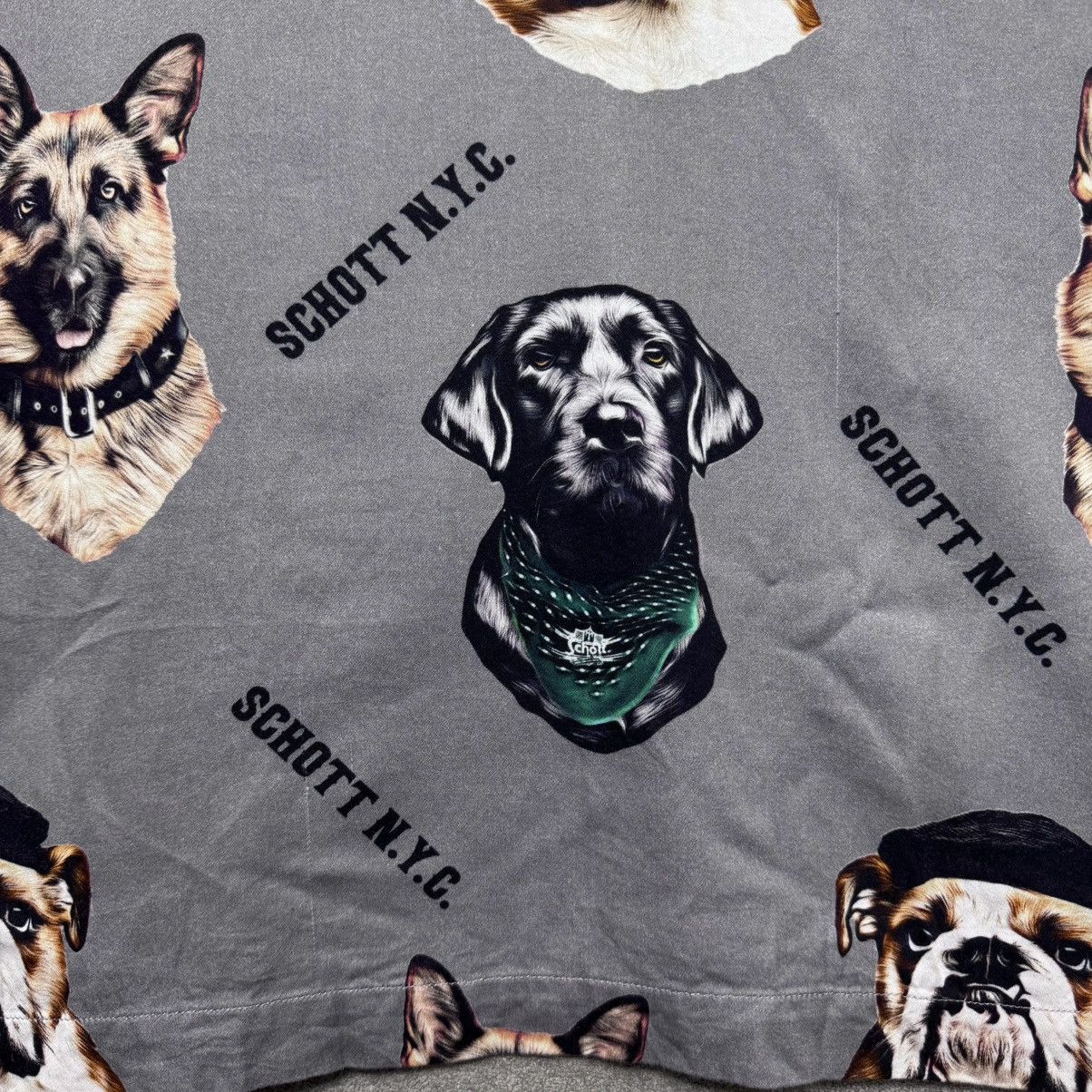 Schott Schott Rayon Open Collar Aloha Total Patern Dog Logo Shirt Size US XL / EU 56 / 4 - 11 Thumbnail
