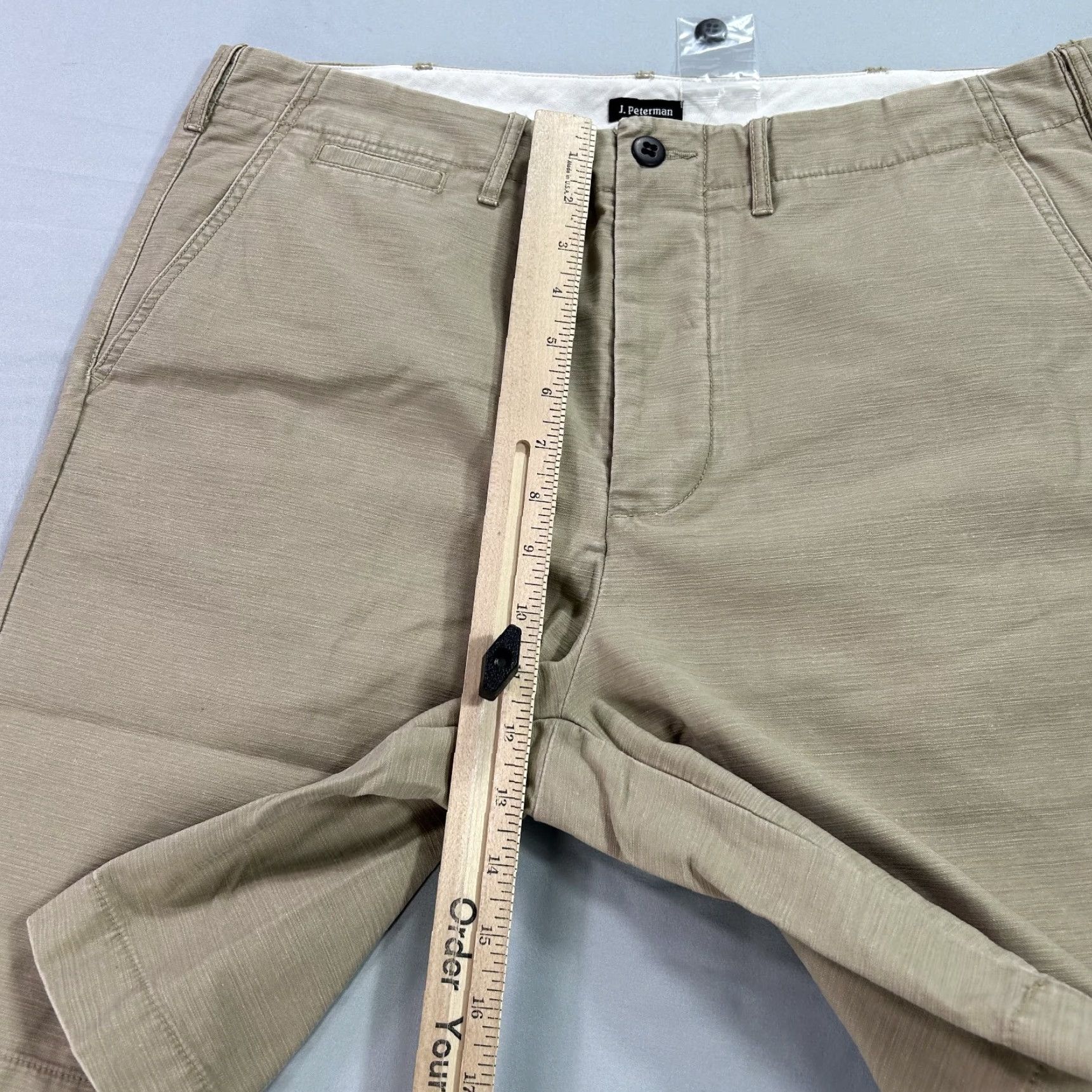 Vintage J. Peterman Chino Shorts Mens 34 Beige Flat Front Casual Preppy Minimalist Size US 34 / EU 50 - 6 Thumbnail