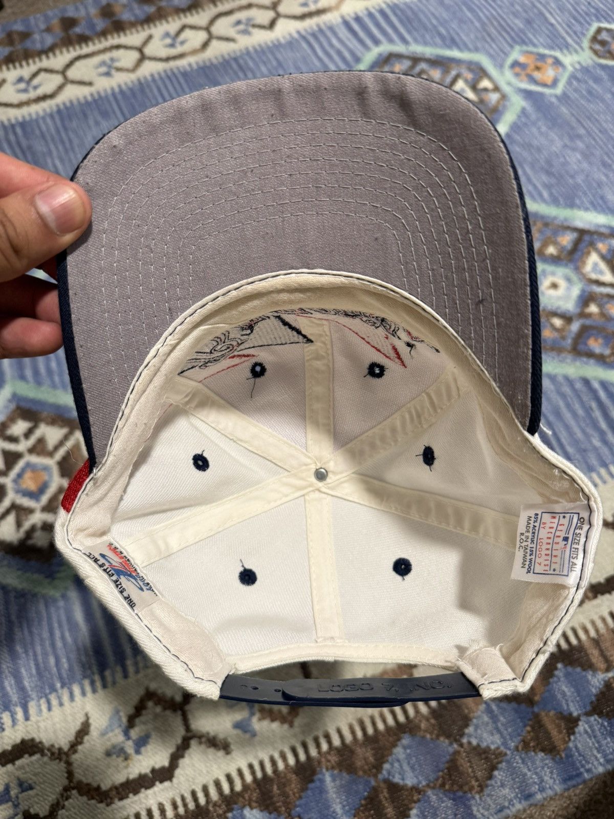 Logo 7 Vintage double shark tooth Braves hat Size ONE SIZE - 5 Thumbnail