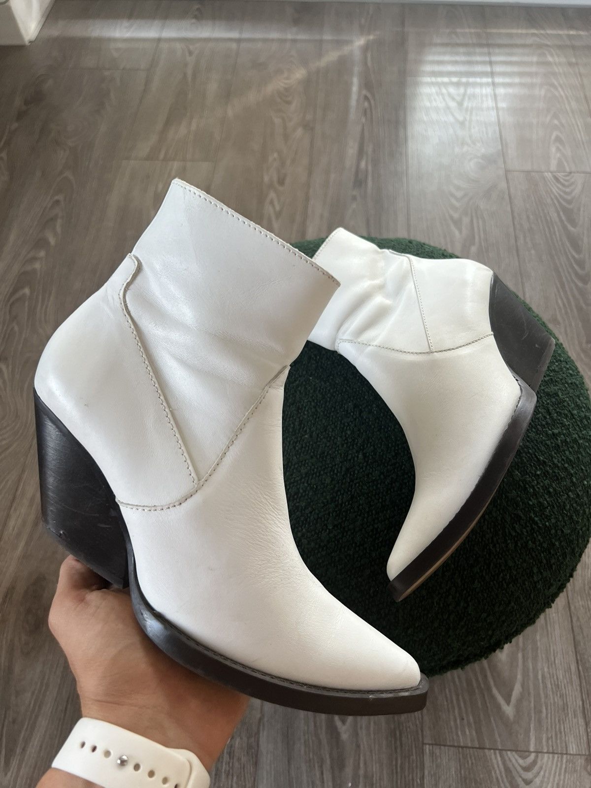 Designer × Zara ‼️Archival Designer Style Leather Zara Cowboy Boots‼️ Size US 7 / IT 37 - 4 Thumbnail