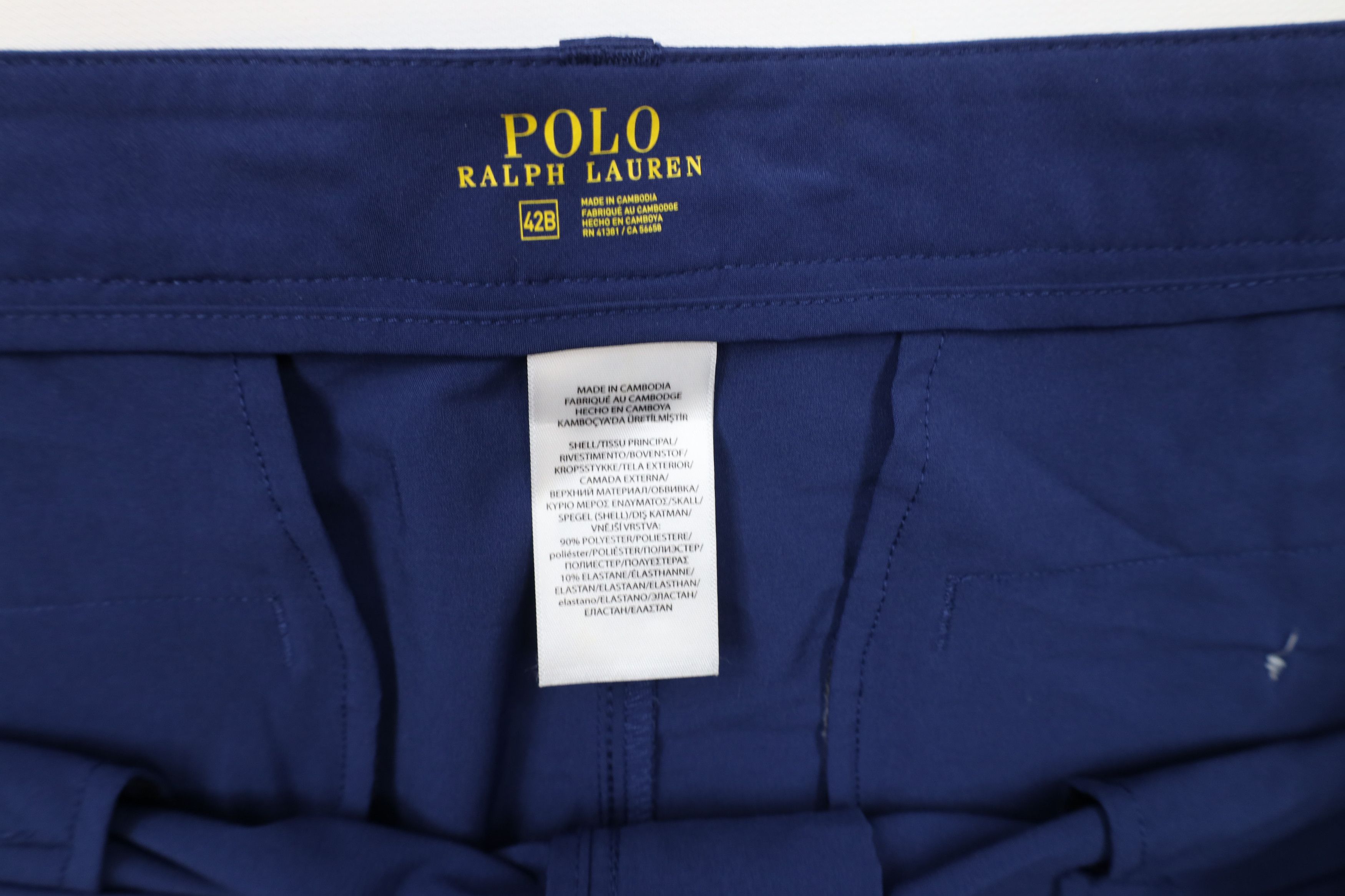 Ralph Lauren × Vintage Ralph Lauren Flat Front Tech Golfing Golf Chino Shorts Blue Size US 42 / EU 58 - 8 Thumbnail