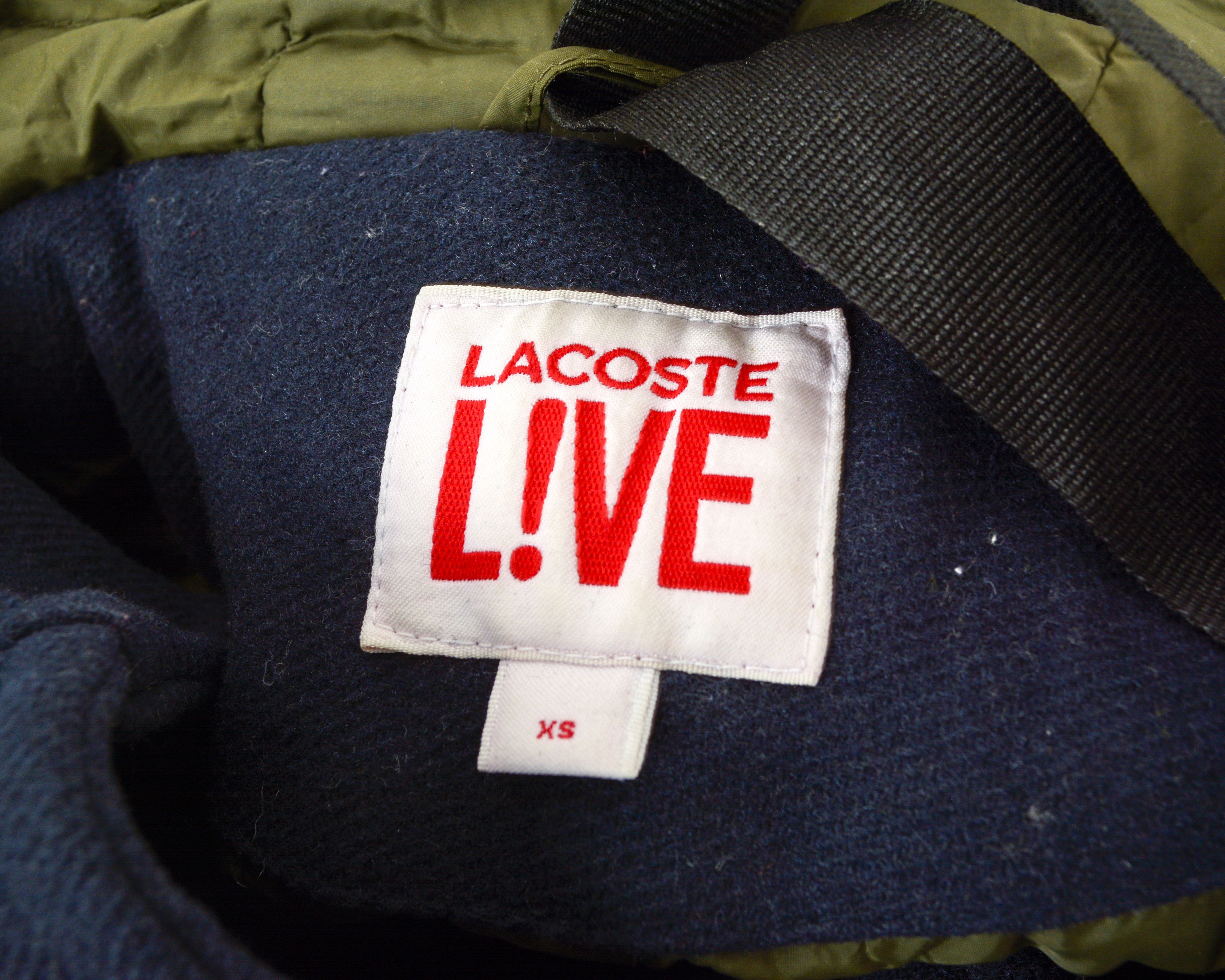 Lacoste L!VE Men XS Wool Jacket Over Coat Hooded Insulated Parka Size US XS / EU 42 / 0 - 6 Thumbnail