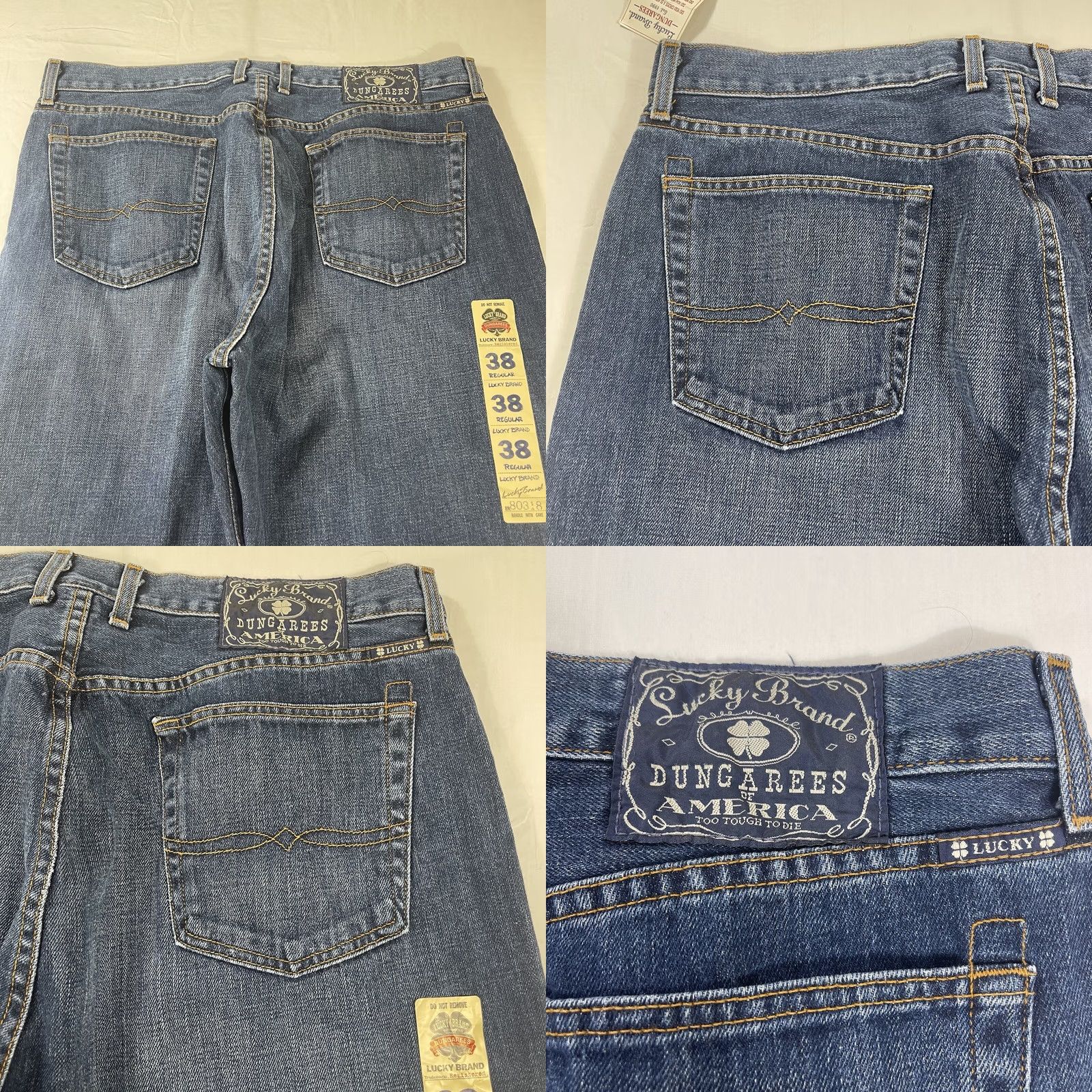 Lucky Brand VINTAGE Lucky Brand Jeans Denim 5-Pocket Relaxed USA 1990s Mens 38 Regular Blue Denim Jeans with Zipper Fly Size US 38 / EU 54 - 10 Thumbnail