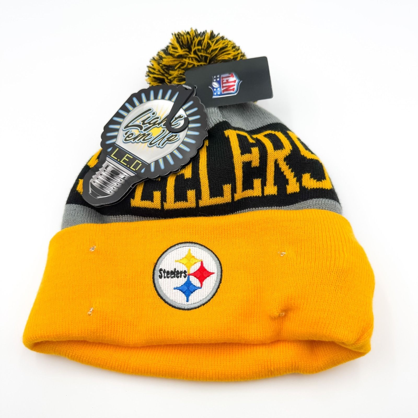NFL New With Tags NFL Pittsburgh Steelers FOCO Light Up Sports K Size ONE SIZE - 7 Thumbnail