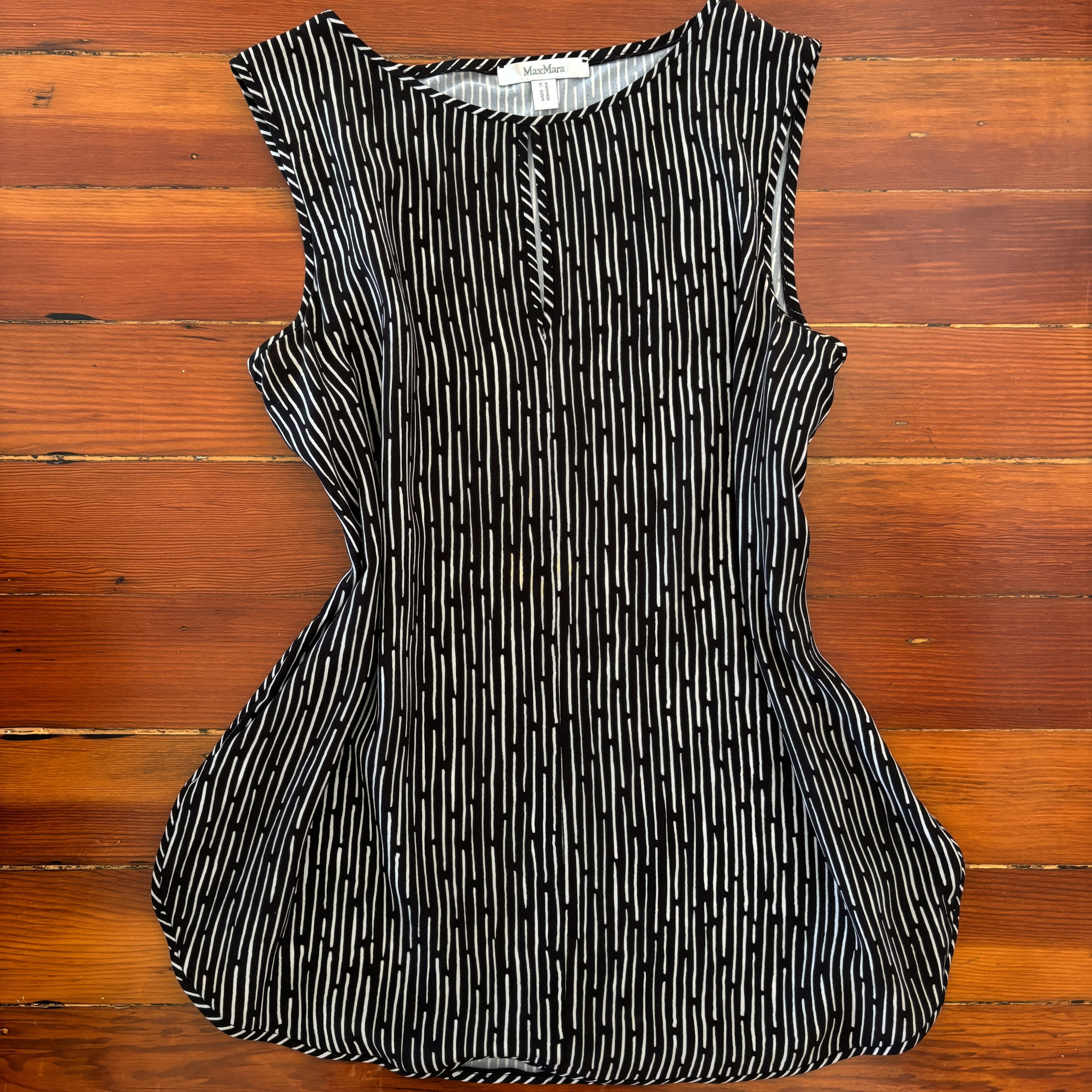 Max Mara Max Mara Minimalist Striped Keyhole Sleeveless Top Size M / US 6-8 / IT 42-44 - 1 Thumbnail