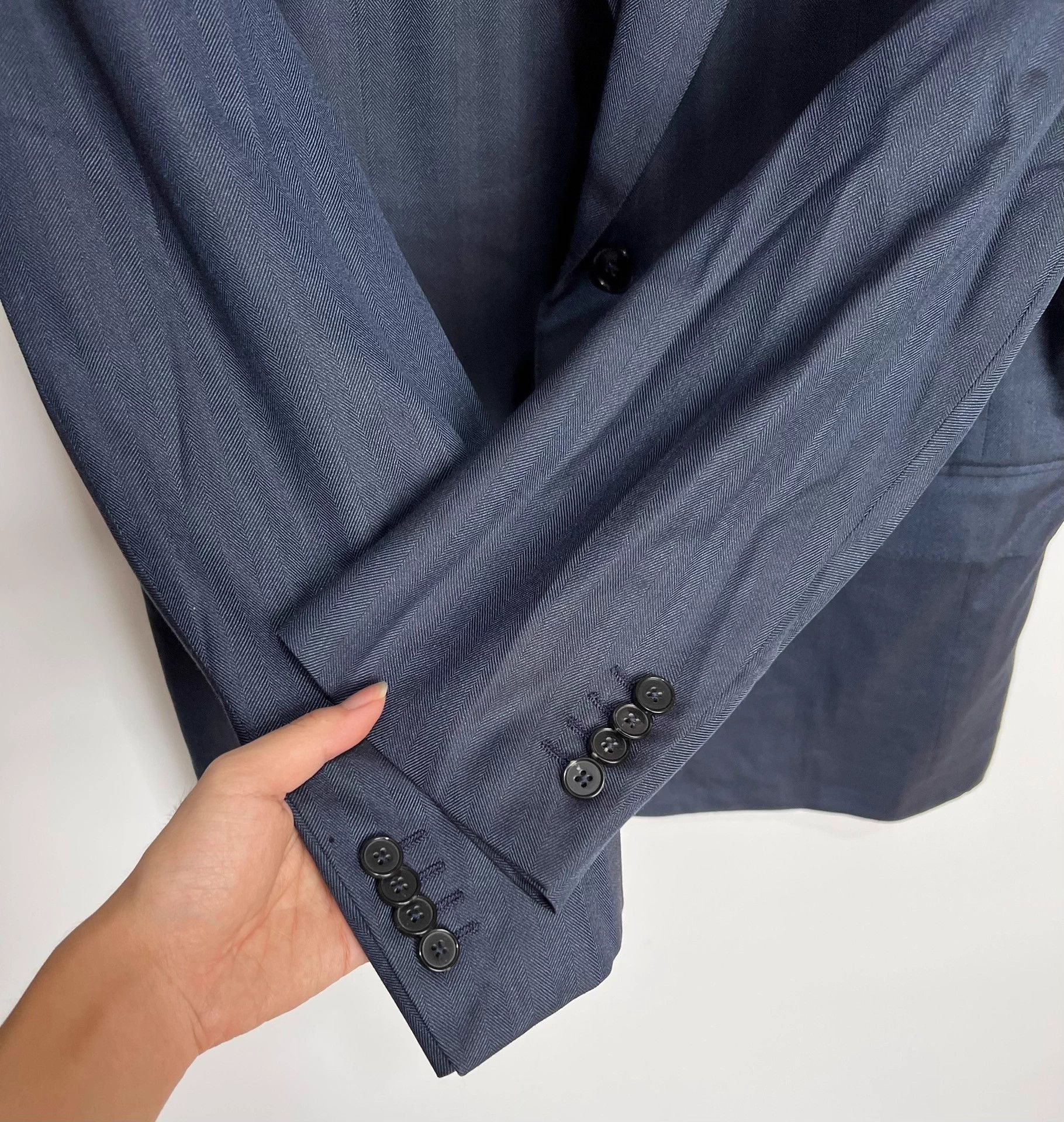 Ermenegildo Zegna Zegna Silk Wool Blazer 54 Navy 95% Condition Size 54R - 3 Thumbnail