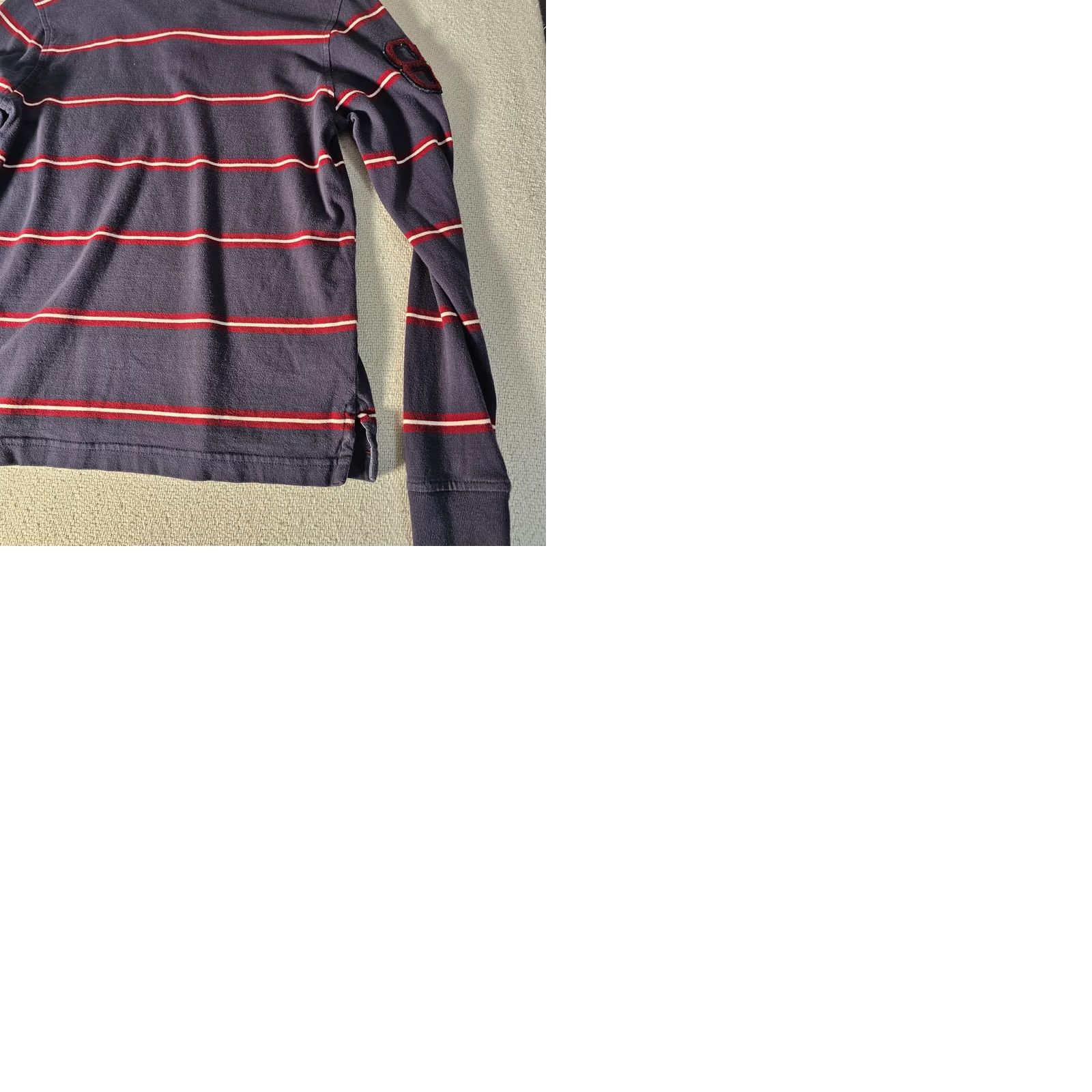 Tommy Hilfiger Tommy Hilfiger Polo Shirt Long Sleeve Mens XS Blue Red Stripe Logo Size US XS / EU 42 / 0 - 9 Thumbnail