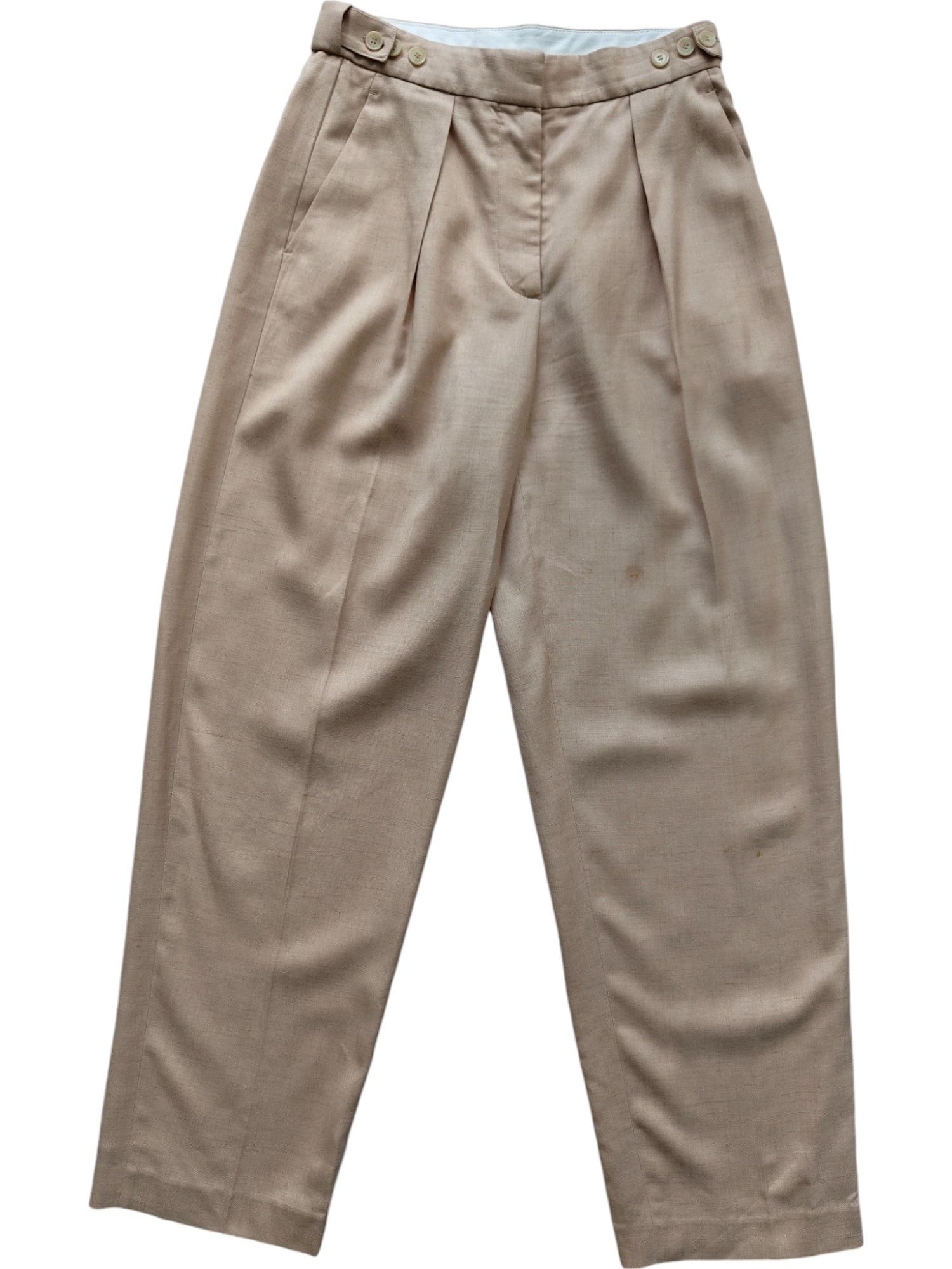 Stella McCartney Salmon Pink Linen And Viscose Straight Leg Pants Size 26" / US 2 / IT 38 - 1 Thumbnail