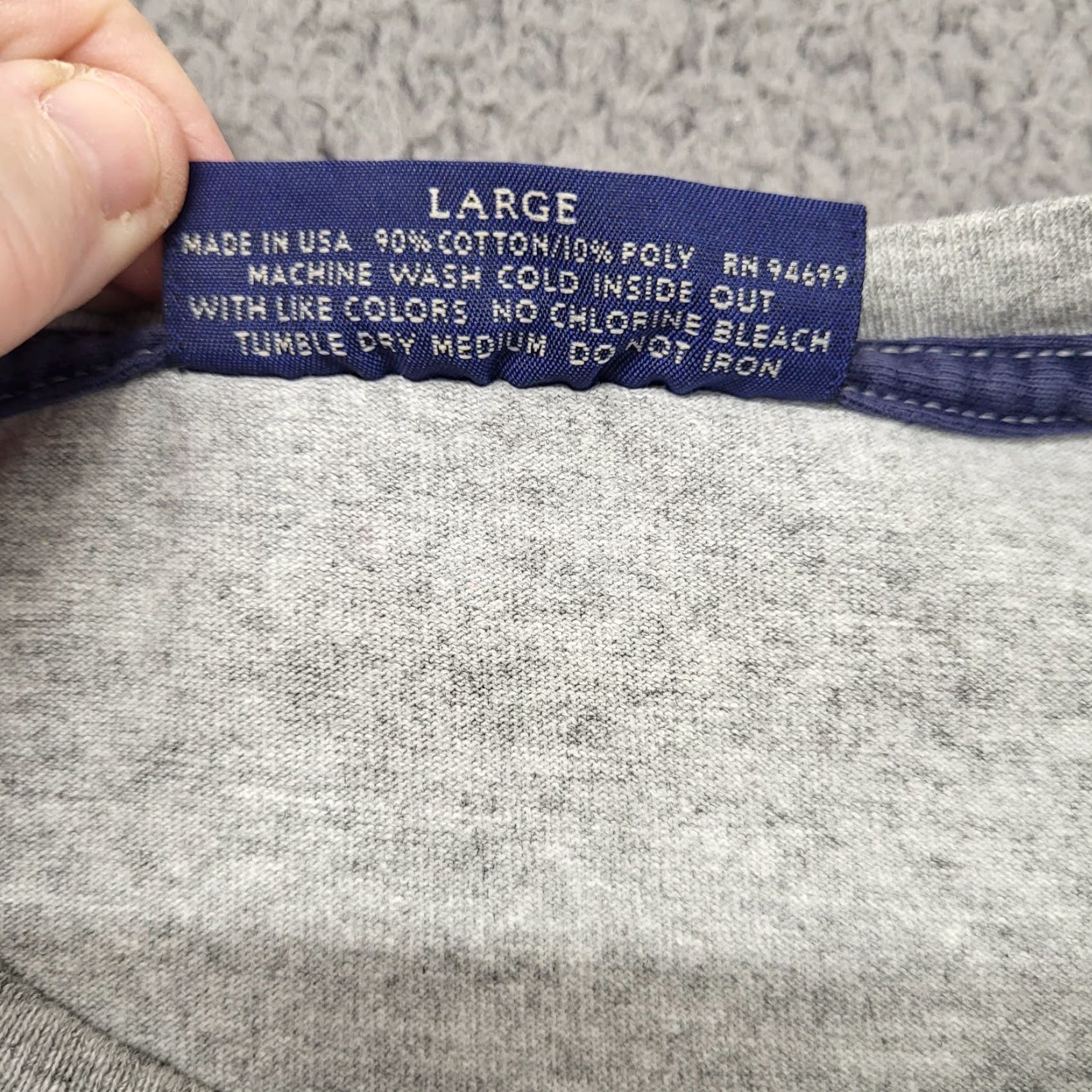 Vintage VINTAGE Houndstooth Clothing Co. Tshirt Men's Size Large American Flag Gray 4th July Shirt Mens Gray T-Shirt Size US L / EU 52-54 / 3 - 4 Thumbnail