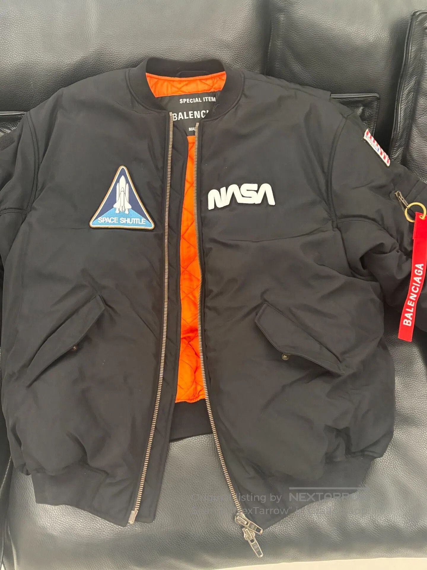 balenciaga x nasa collaboration puffer jacket.