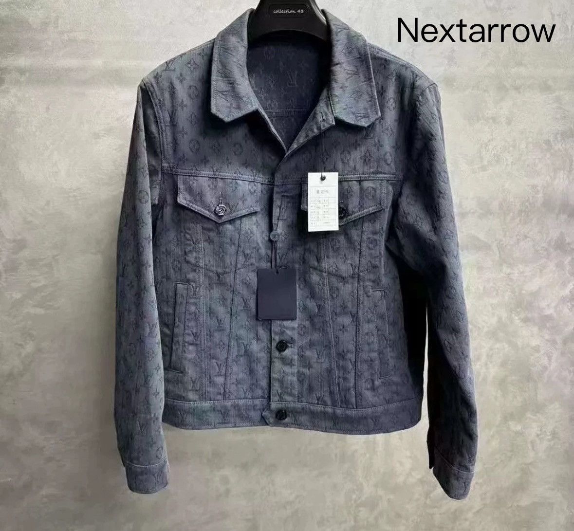 Louis Vuitton Louis Vuitton's latest blue full print logo denim jacket Size US M / EU 48-50 / 2 - 1 Thumbnail