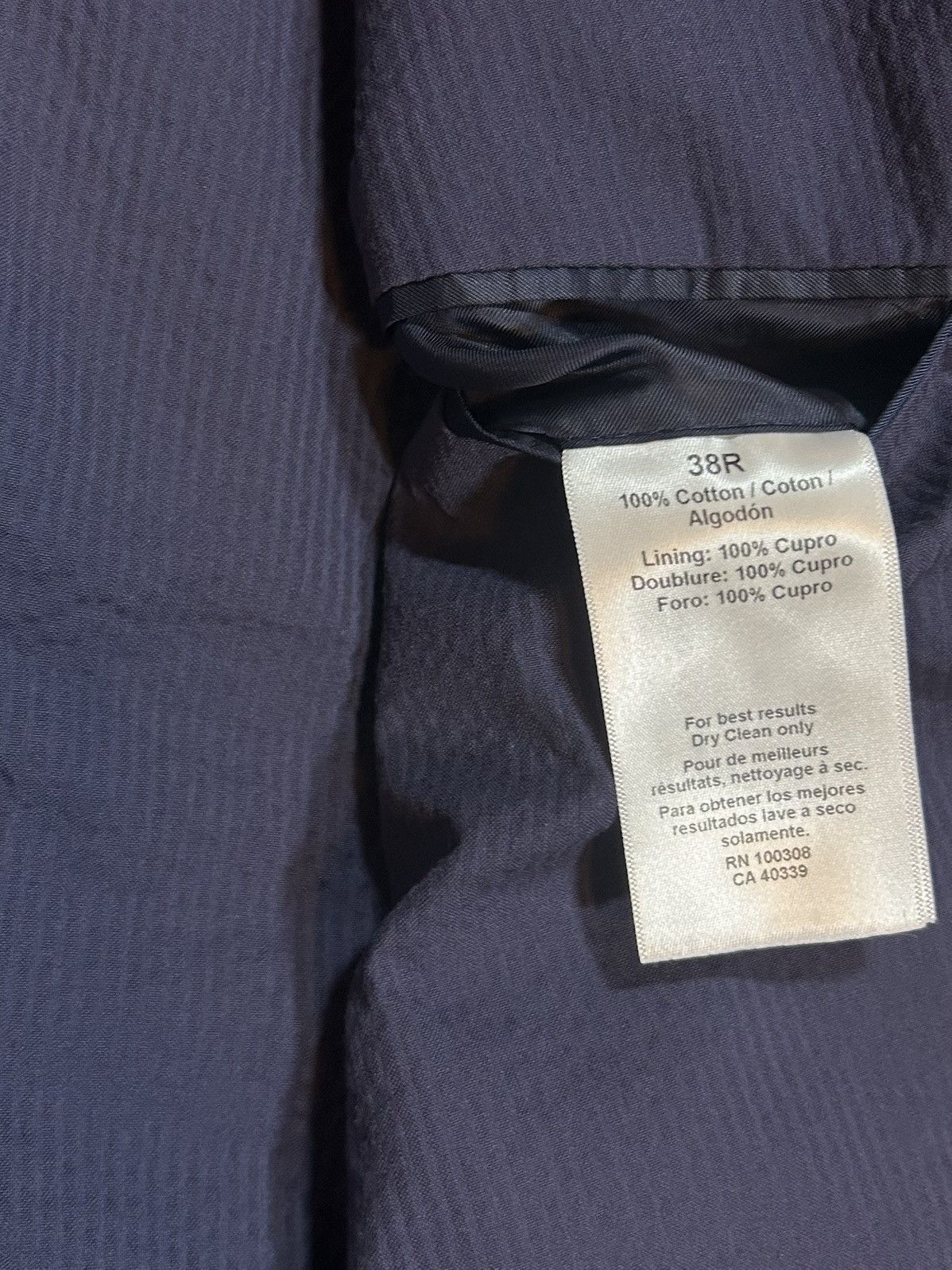 Peter Millar Peter Millar Navy Blue Sterling Seersucker Sport Coat Blazer Size 38R - 8 Thumbnail