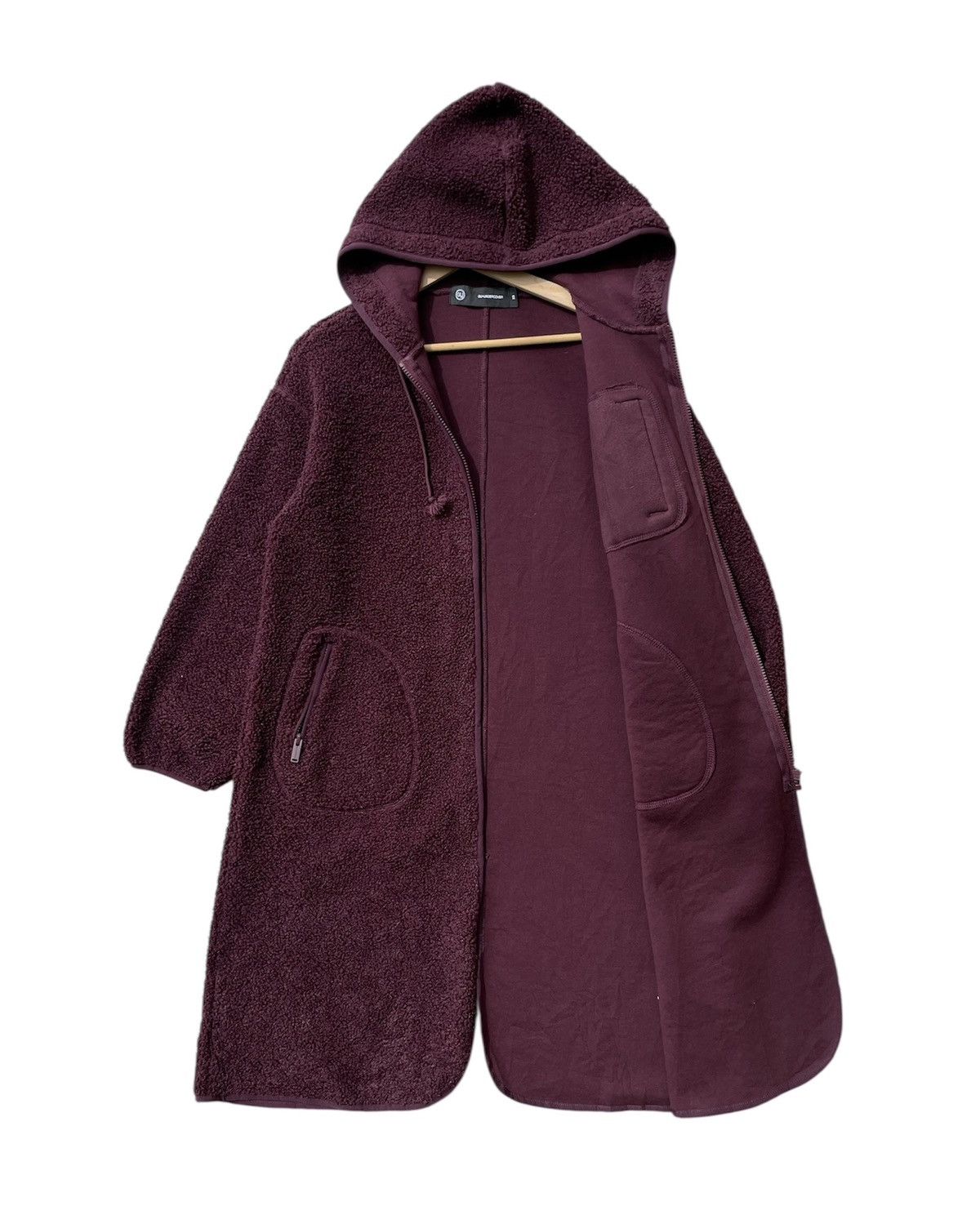 Undercover RARE🔥 Vintage Gu x Undercover Dark Maroon Long Sherpa Jacket Size US XS / EU 42 / 0 - 4 Thumbnail