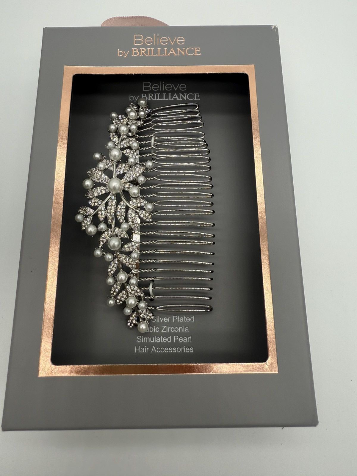 Other Believe by Brilliance Sliver Plated Hair Comb Cubic Zirconia Size ONE SIZE - 7 Thumbnail