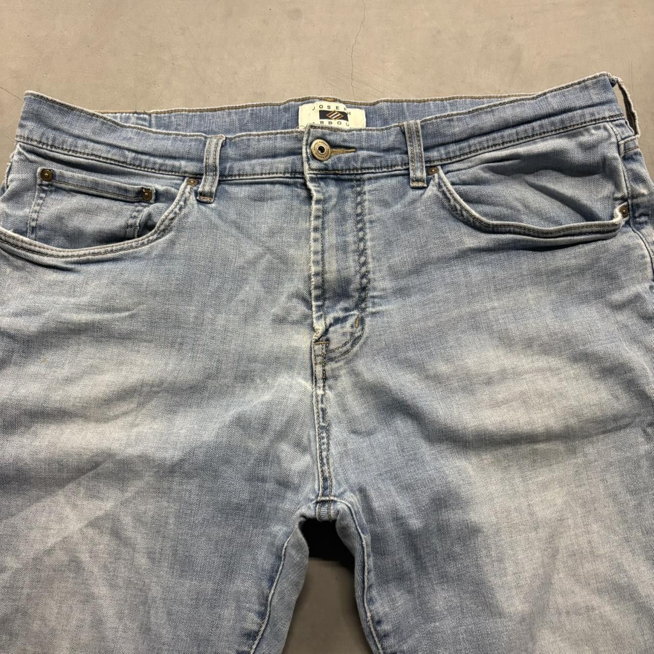 Joseph Abboud Crazy Vintage Y2K/2000s Super Baggy Skater Joseph Abboud Streetwear Style Light Blue Wash Denim Jeans! Size US 38 / EU 54 - 3 Thumbnail