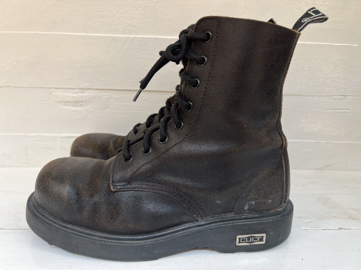 Other Cult lace-up biker boots with steel toe Size US 5.5 / EU 38 - 4 Thumbnail