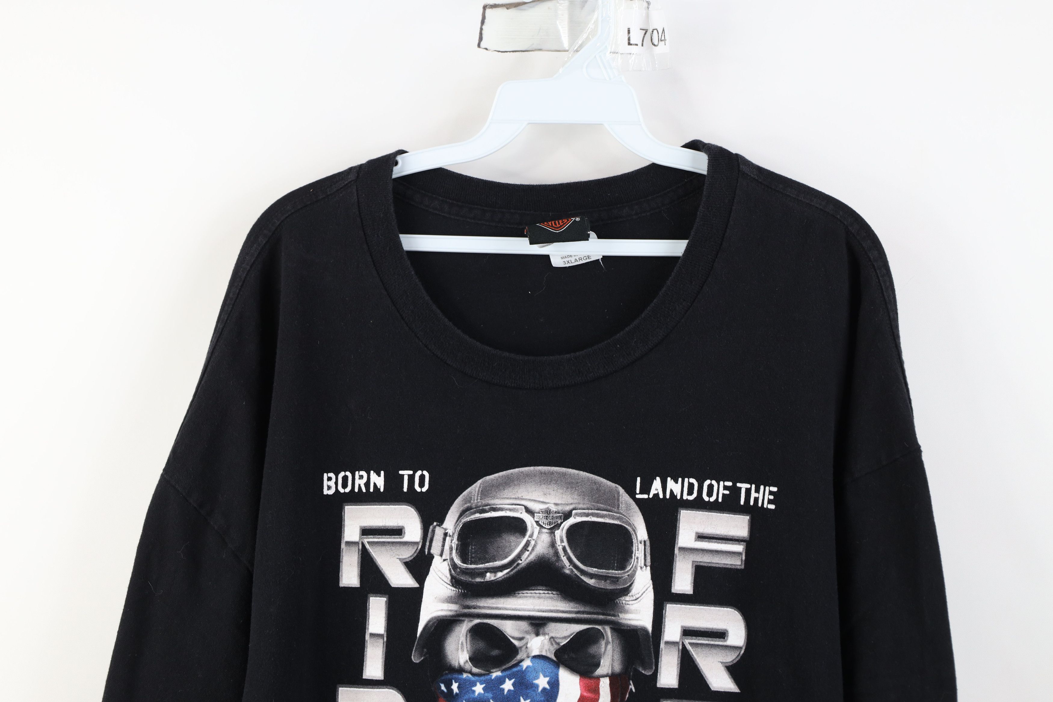 Harley Davidson Vintage Y2K Harley Davidson Flag Motorcycle T-Shirt USA Size US XXL / EU 58 / 5 - 2 Thumbnail