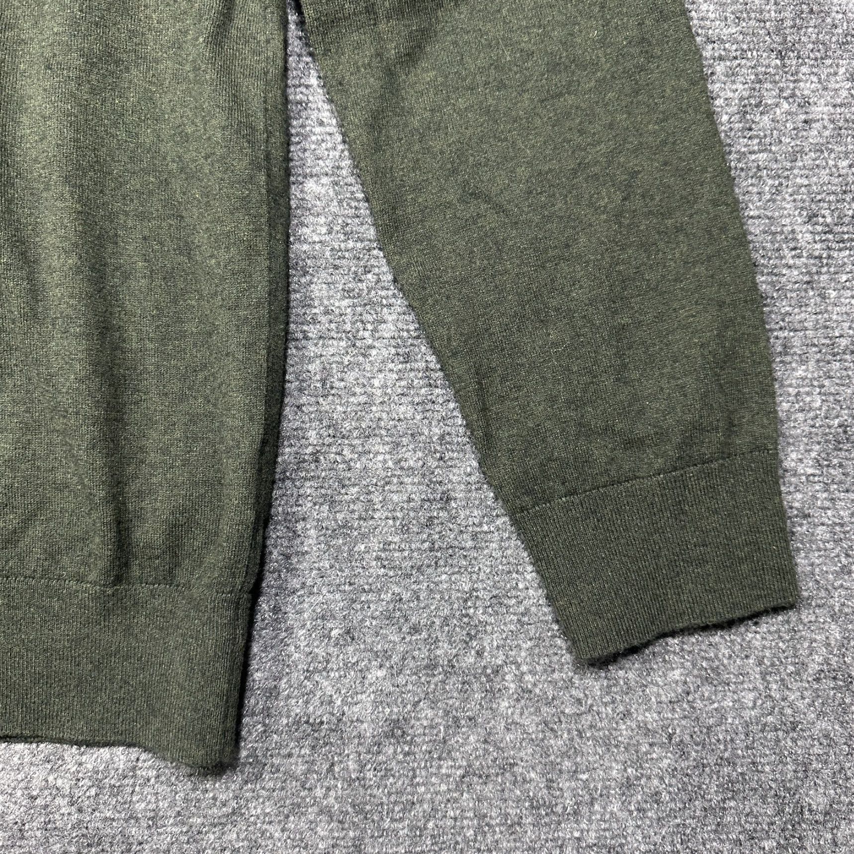 Banana Republic Banana Republic Sweater Mens XL Pullover 1/4 Zip Green Cashmere Cotton Knit Ribbed Hem Zipper Long Sleeve Vintage: No Size US XL / EU 56 / 4 - 3 Thumbnail