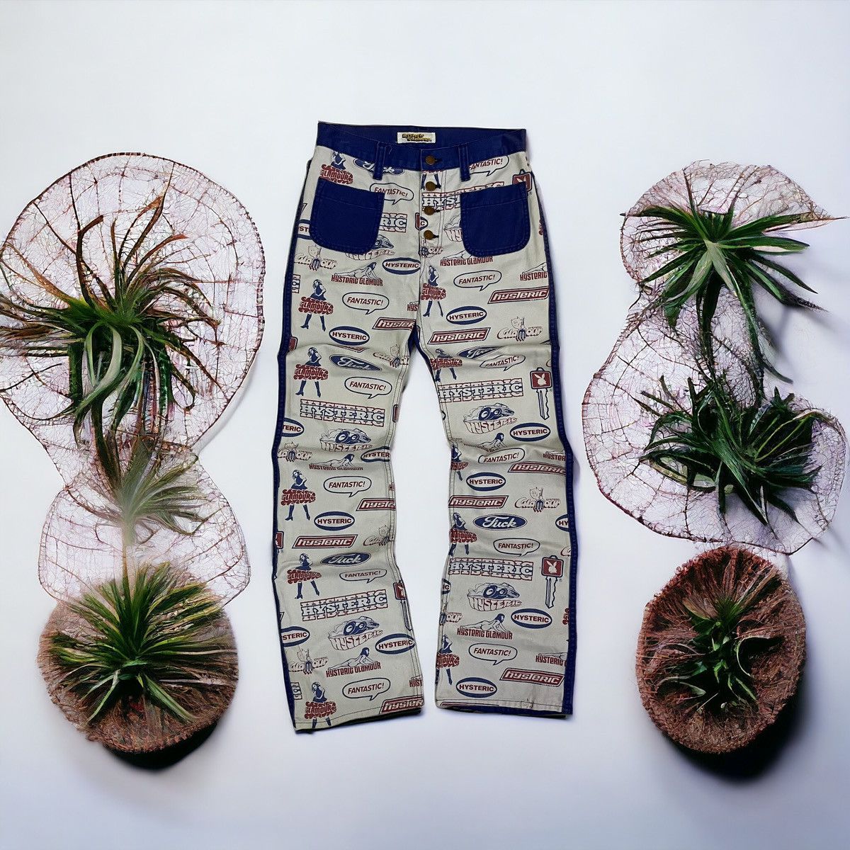 image of Archival Clothing x Hysteric Glamour VTG Hysteric Low Rise Jeans Such An Iconic & Piece! in Blue (S