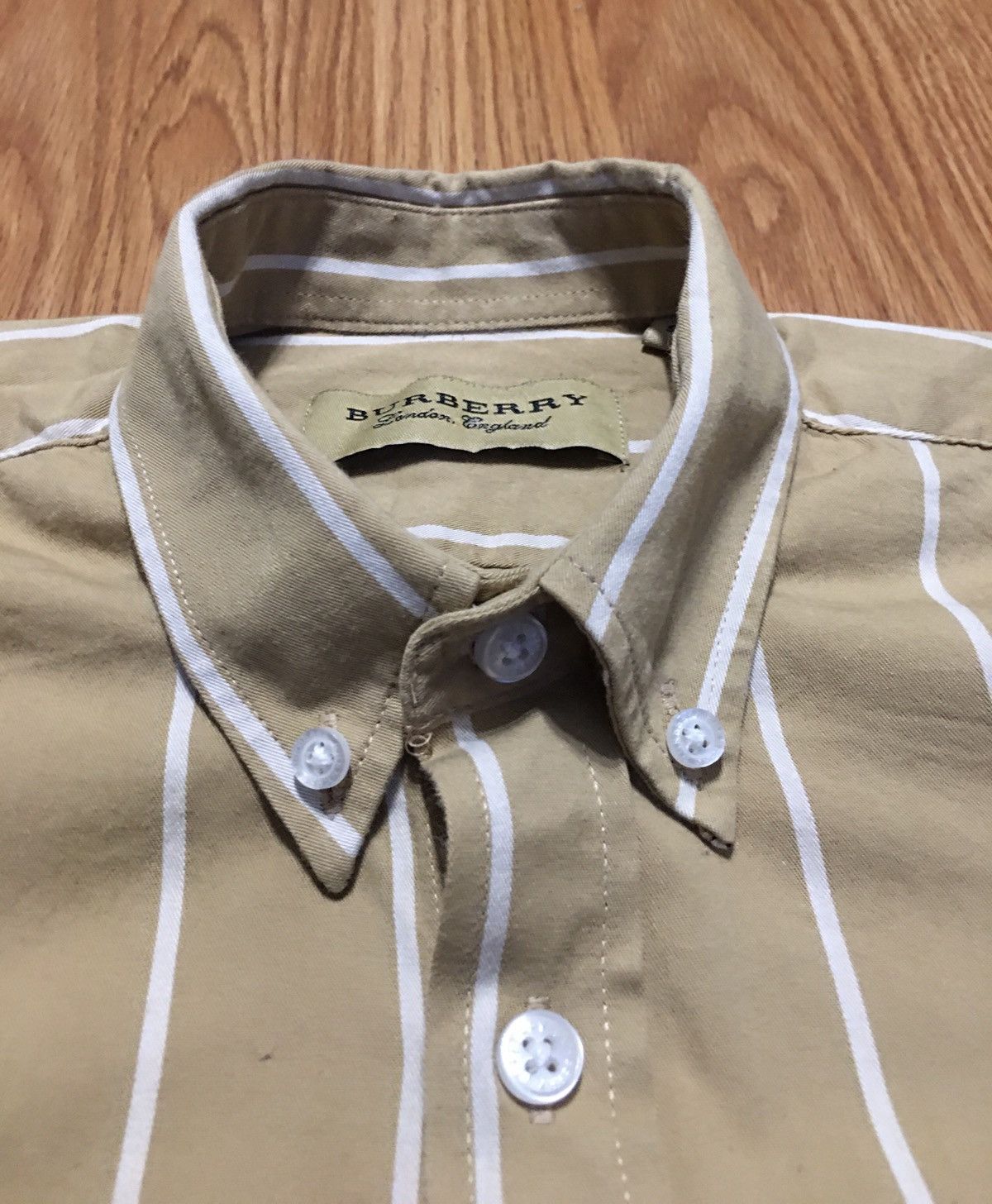 Burberry Burberry London Light Brown Striped Mens Shirt Size S Size US S / EU 44-46 / 1 - 4 Thumbnail