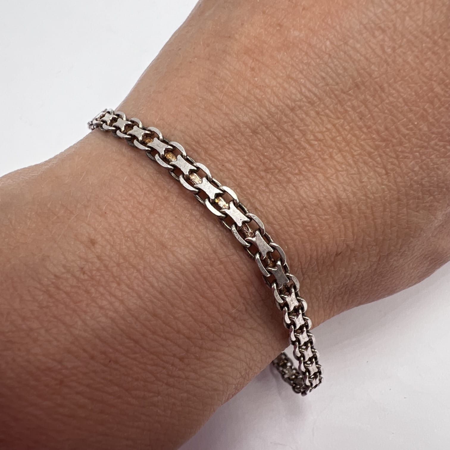 Sterling Silver Vintage 925 Sterling Silver Bracelet Italy Jewelry 4.4g Size ONE SIZE - 7 Thumbnail