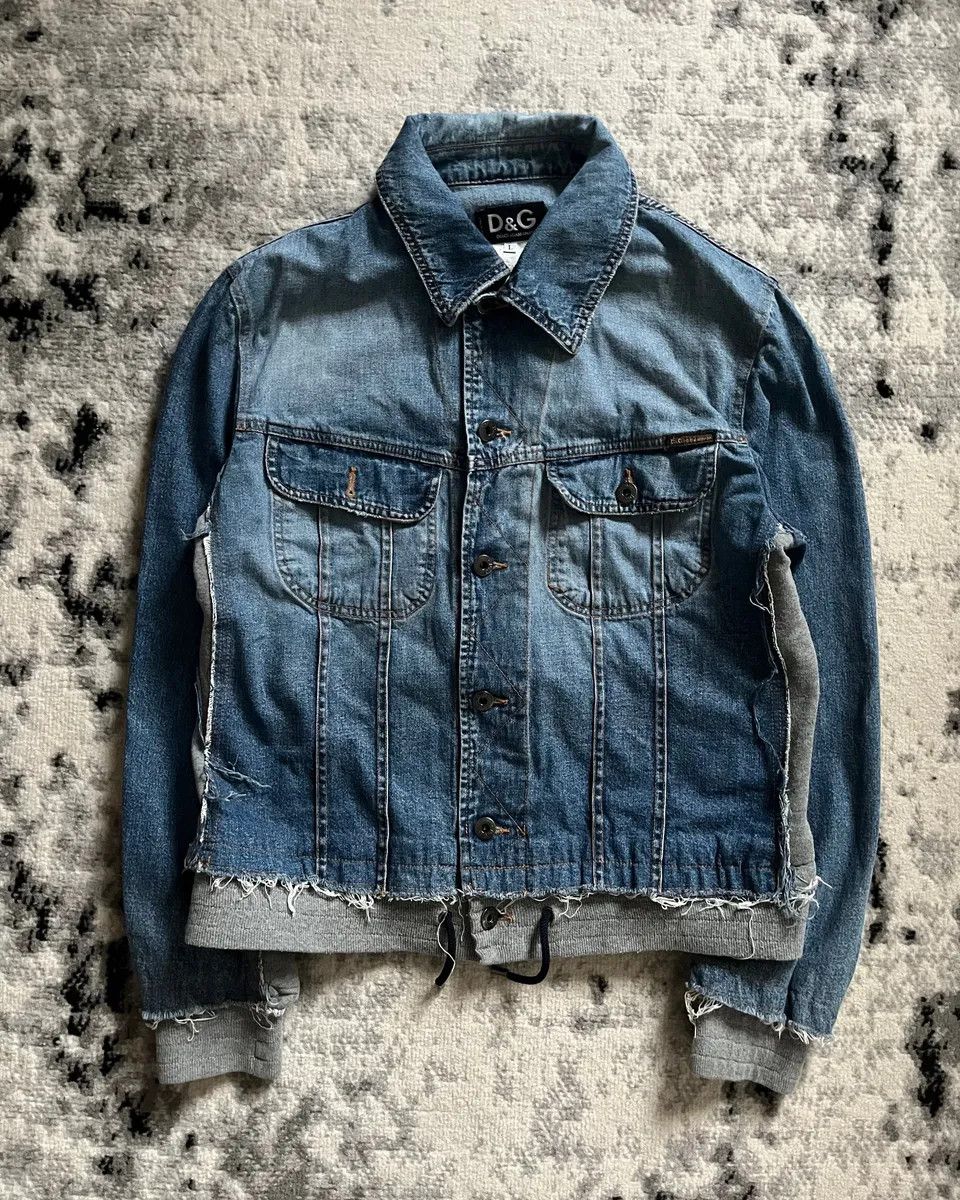 Dolce & Gabbana × Vintage AW05 Dolce & Gabbana Denim Hybrid Jacket Size US S / EU 44-46 / 1 - 3 Thumbnail