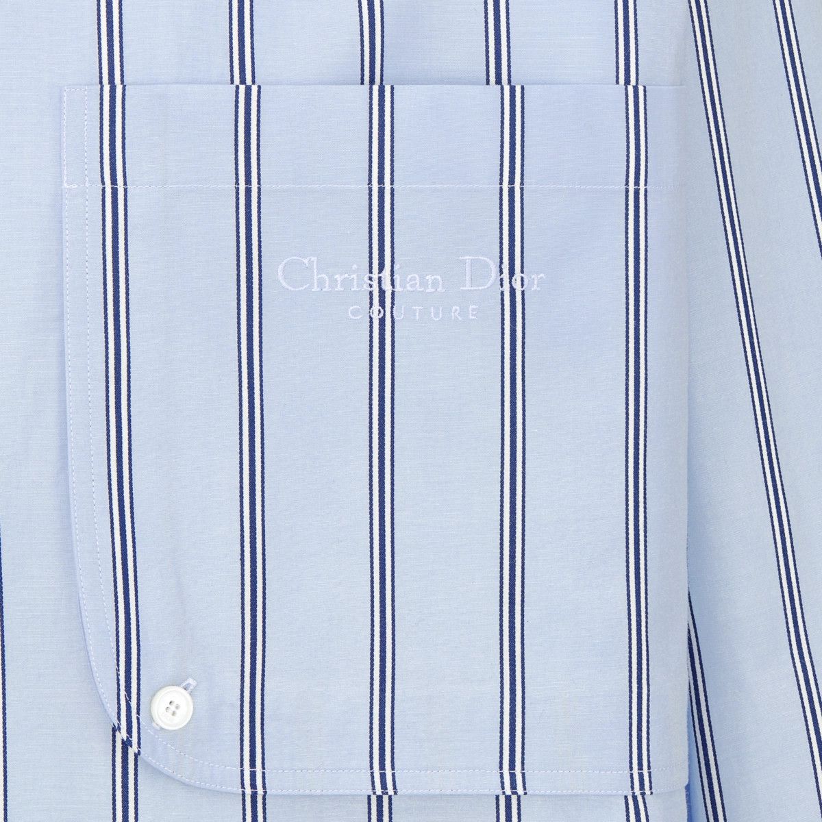 Dior o1bcso1str0226 Couture Embroidery Shirt in Blue Size US M / EU 48-50 / 2 - 3 Thumbnail